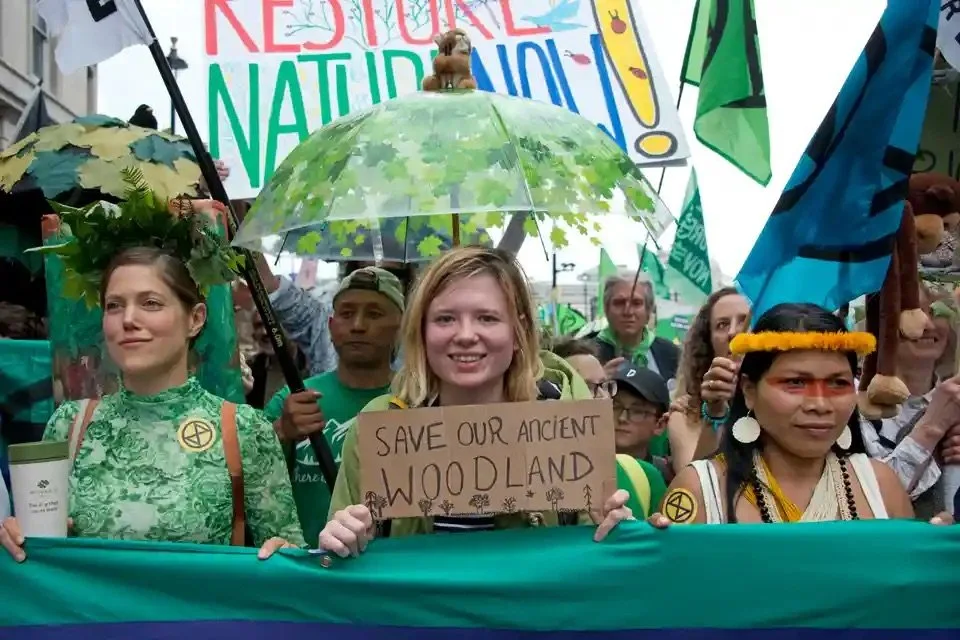 Lucy Grabe-Watson at march for nature 'Save our Ancient Woodland' 2024