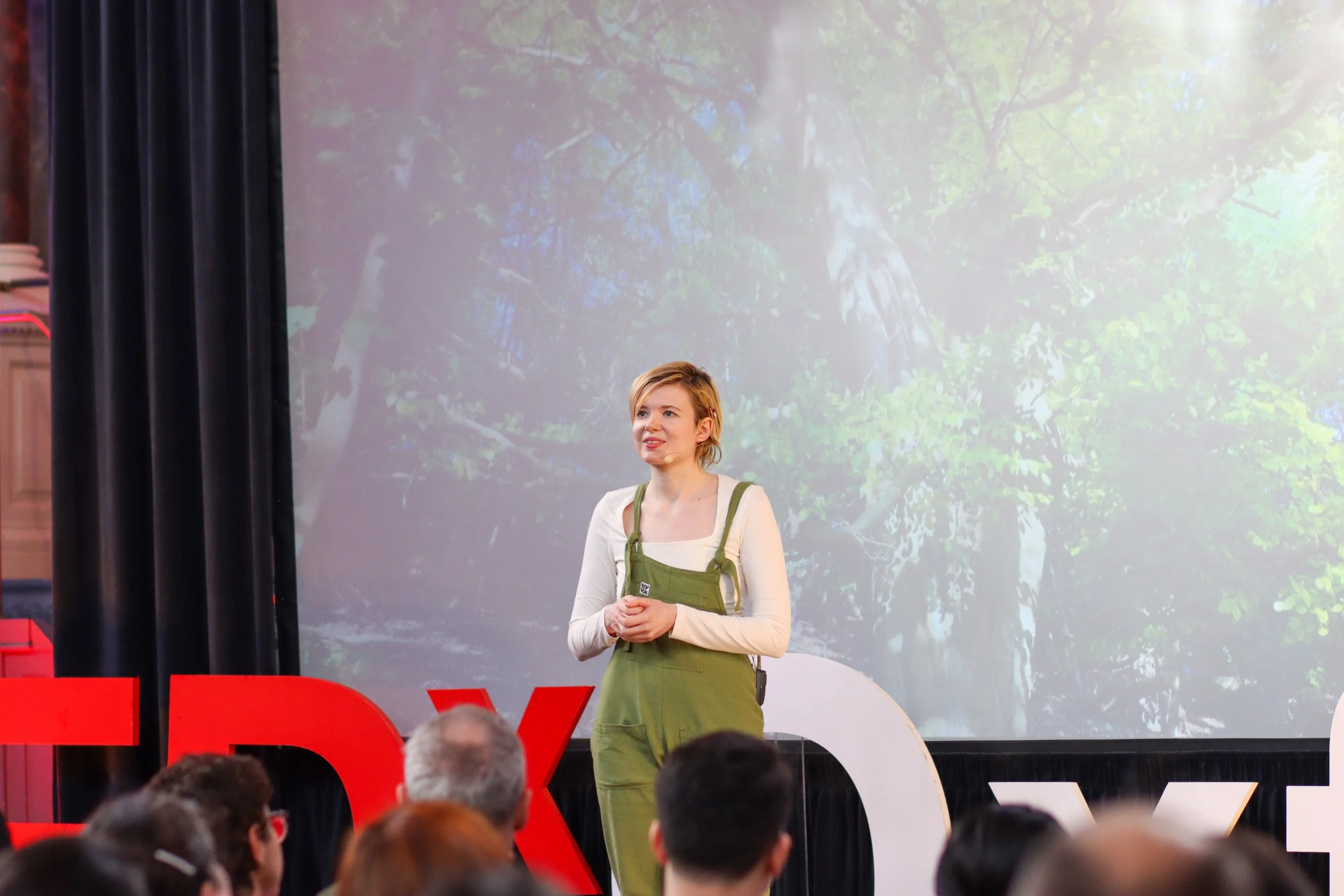 Lucy Grabe-Watson at TEDx Oxford speaking, January 2026, Official Photo 