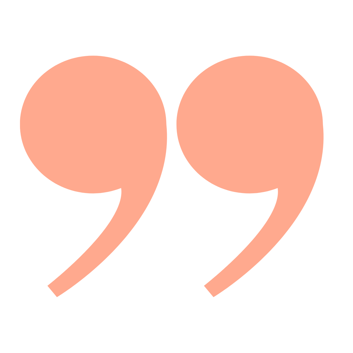 Pink quotation mark symbols on a black background.