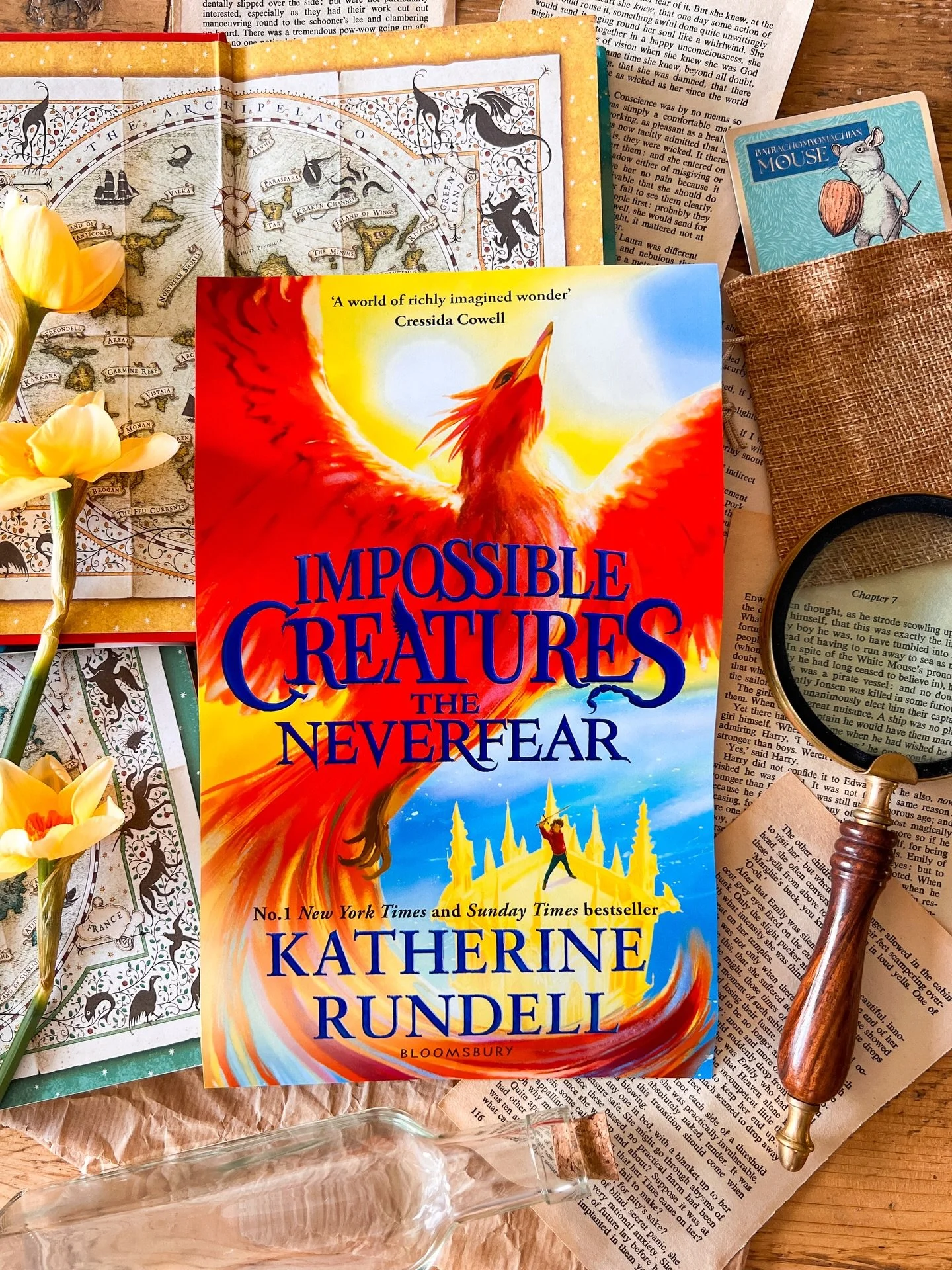 A book I&rsquo;m looking forward to 👆🏻 I was meant to be part of this cover reveal last week, but since I was in Finland filming a TV show, I&rsquo;ll post about it now. The Neverfear is the third book in @katherine.rundell Impossible Creatures ser