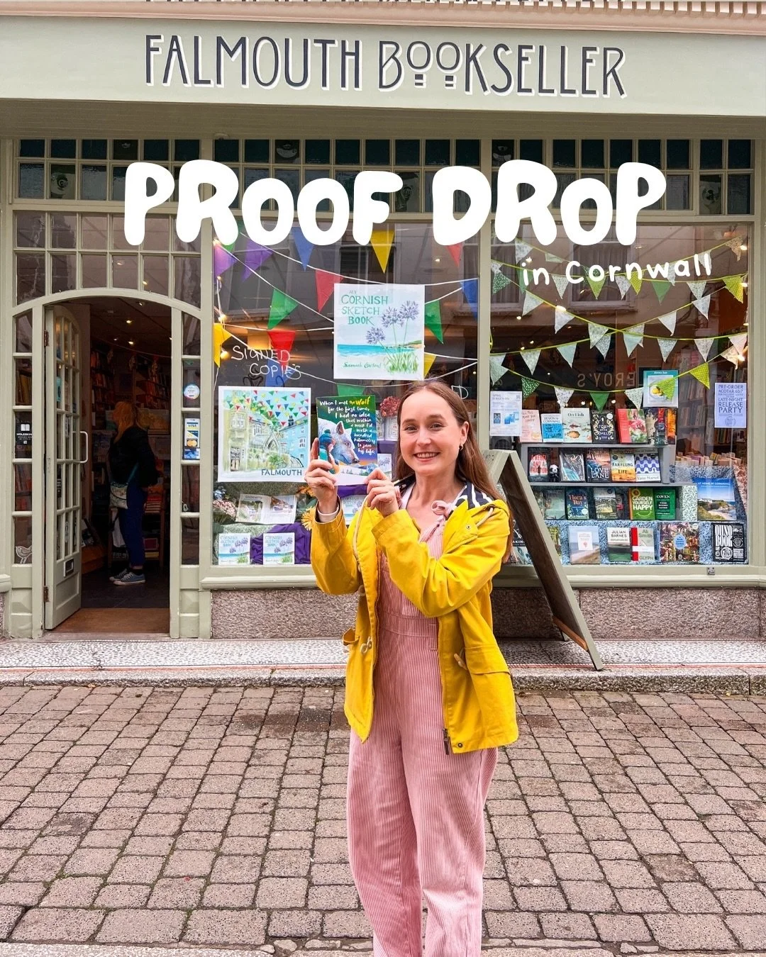 This week, I did my first proof drops! I spent a few days in Cornwall, and I decided to say hello to the booksellers there and hand them a few proofs (advanced reader copies). Proof Drops are something authors often do to introduce themselves to book