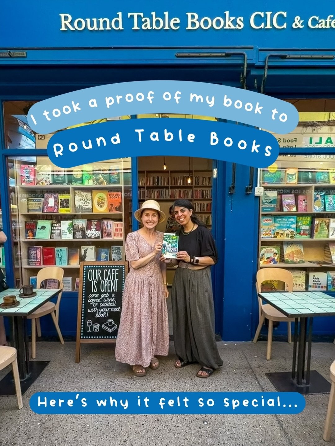 It feels so special to take your book to bookshops you love 🥰 @roundtablebooks has been a favourite of mine for years. The work they do is incredible: they only sell books written by underrepresented authors! 
I hope they love Lumi&rsquo;s story bec