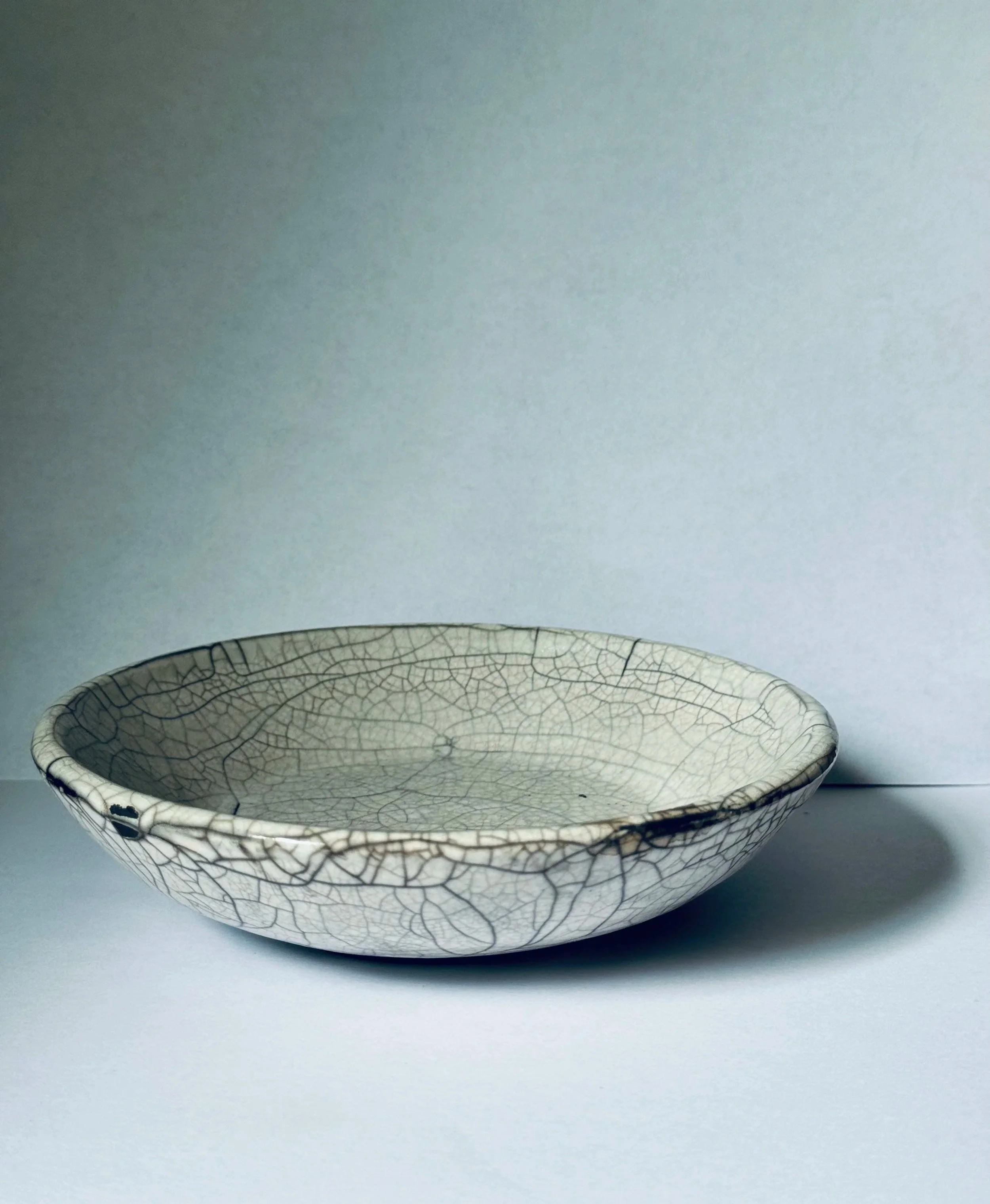 Crackle raku bowl. 2025.