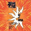 Silhouette of a pig with wings against an orange background, with the words "Blind Pig" above and other text below.