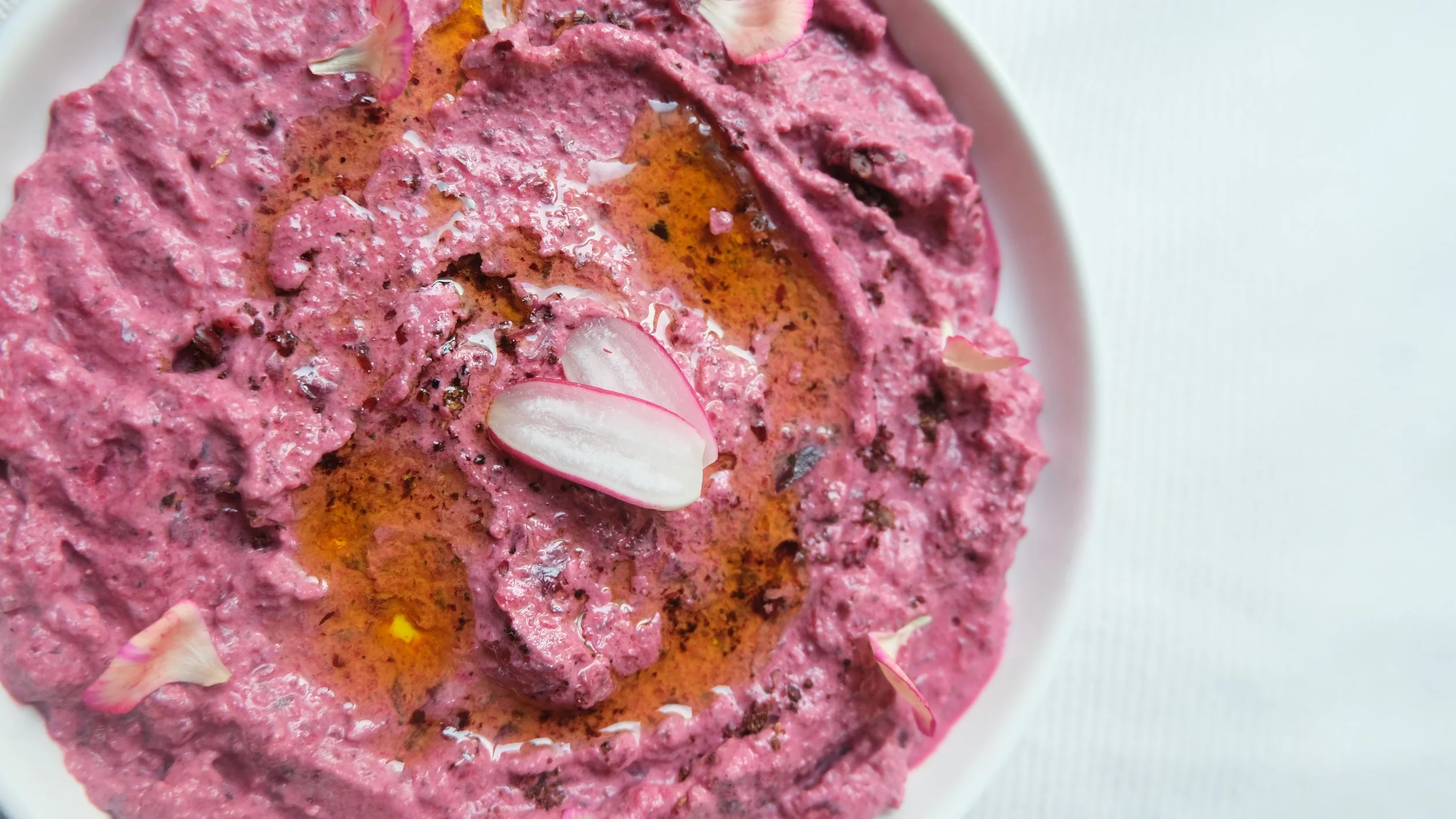 Dip crème betterave végétarienne vegan