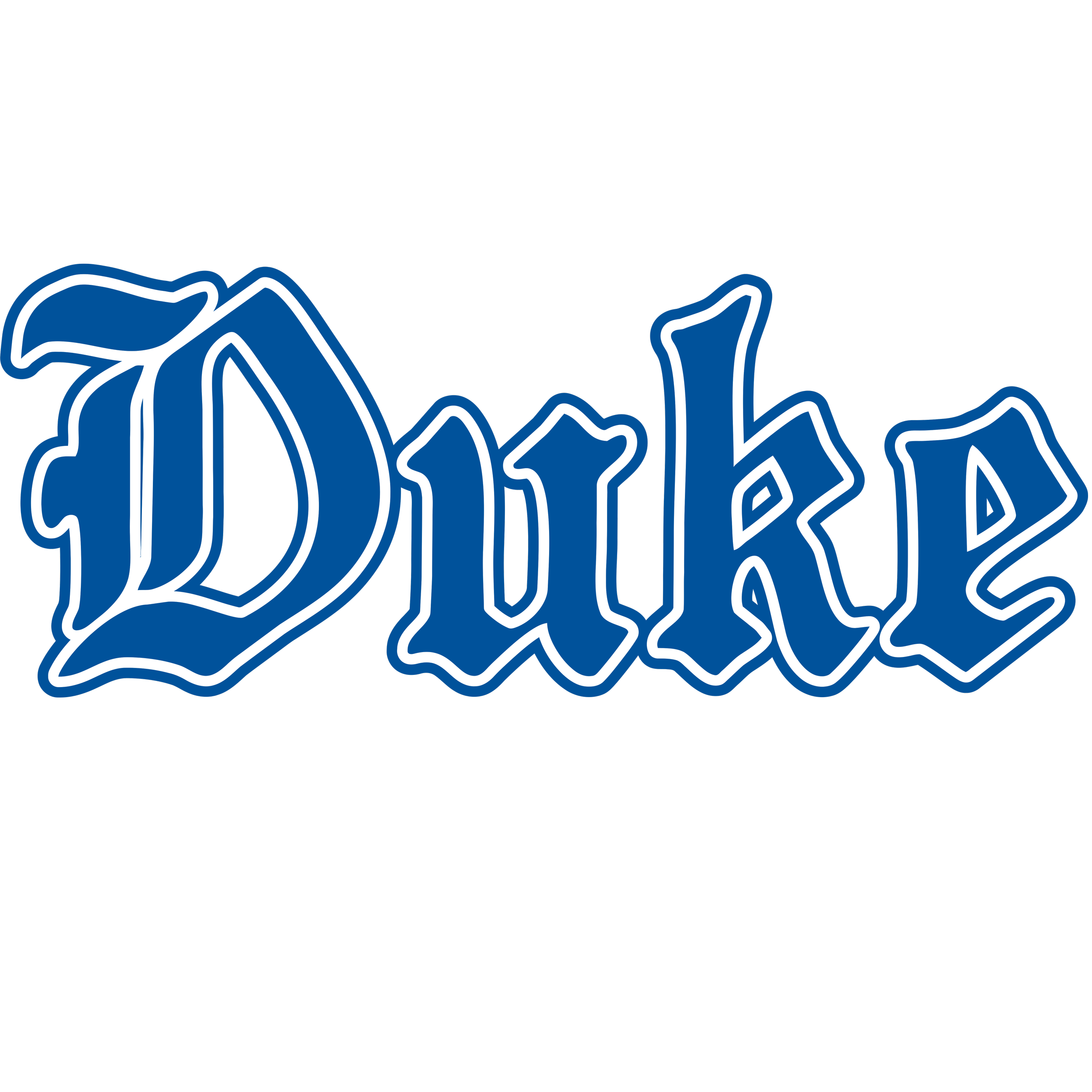 The word 'Dublin' written in a stylized, outlined blue font with a graffiti-inspired design on a black background.