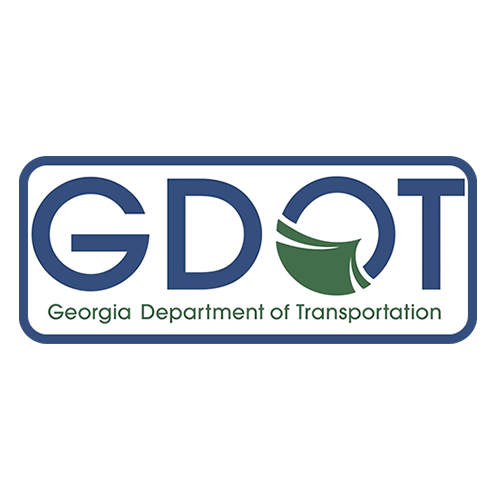 Georgia Department of Transportation logo featuring stylized road and green arc