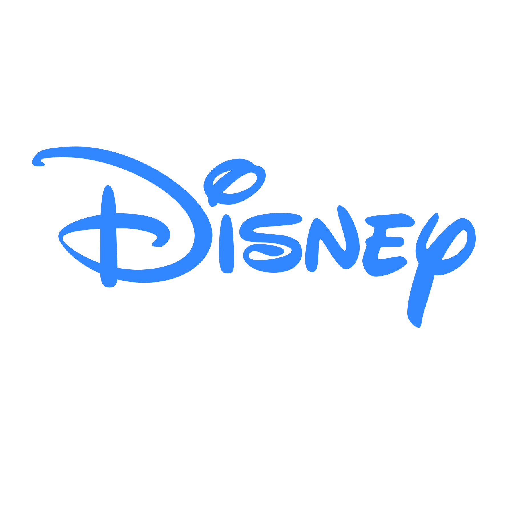 Blue Disney logo text on black background