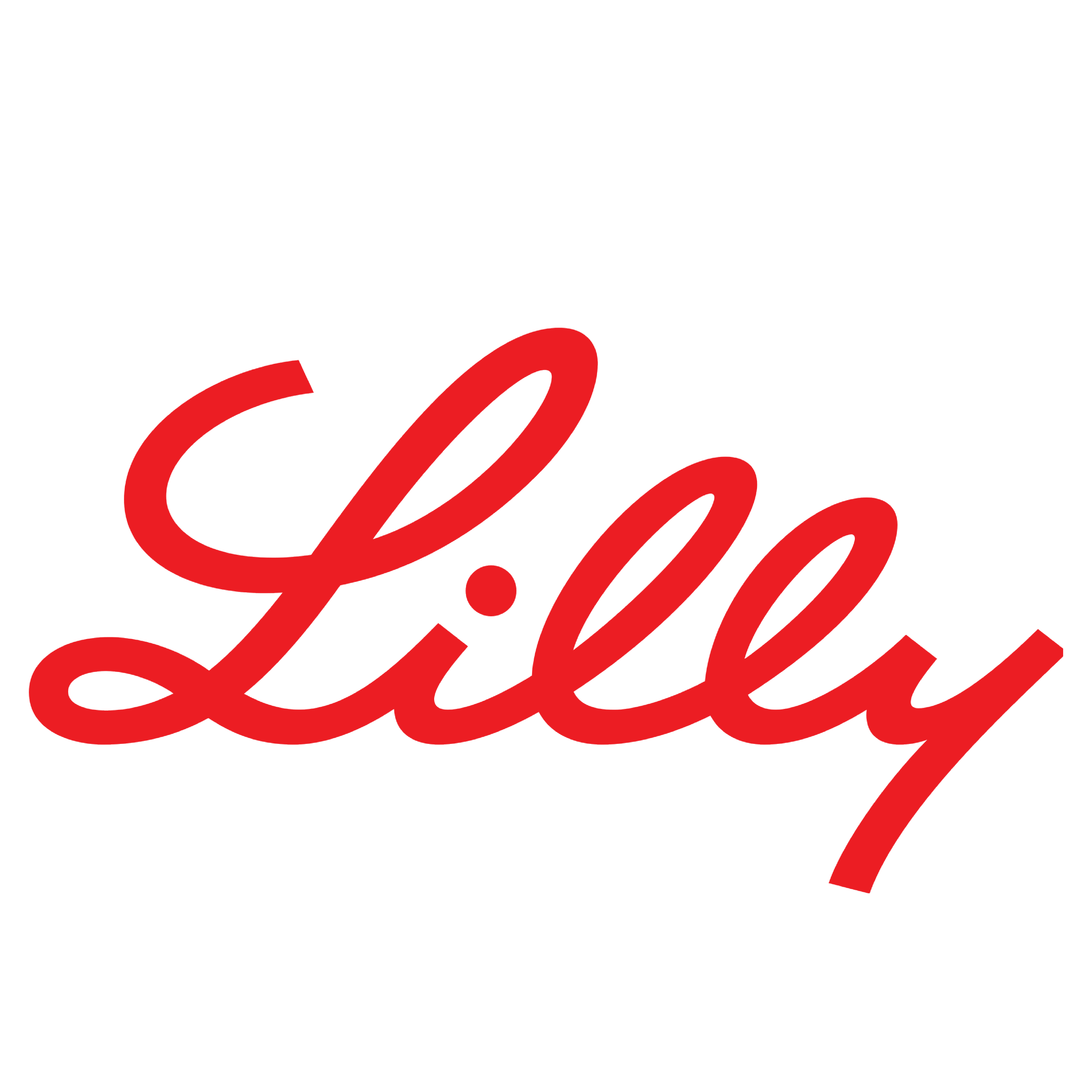 Close-up of a red Coca-Cola logo on a black background.
