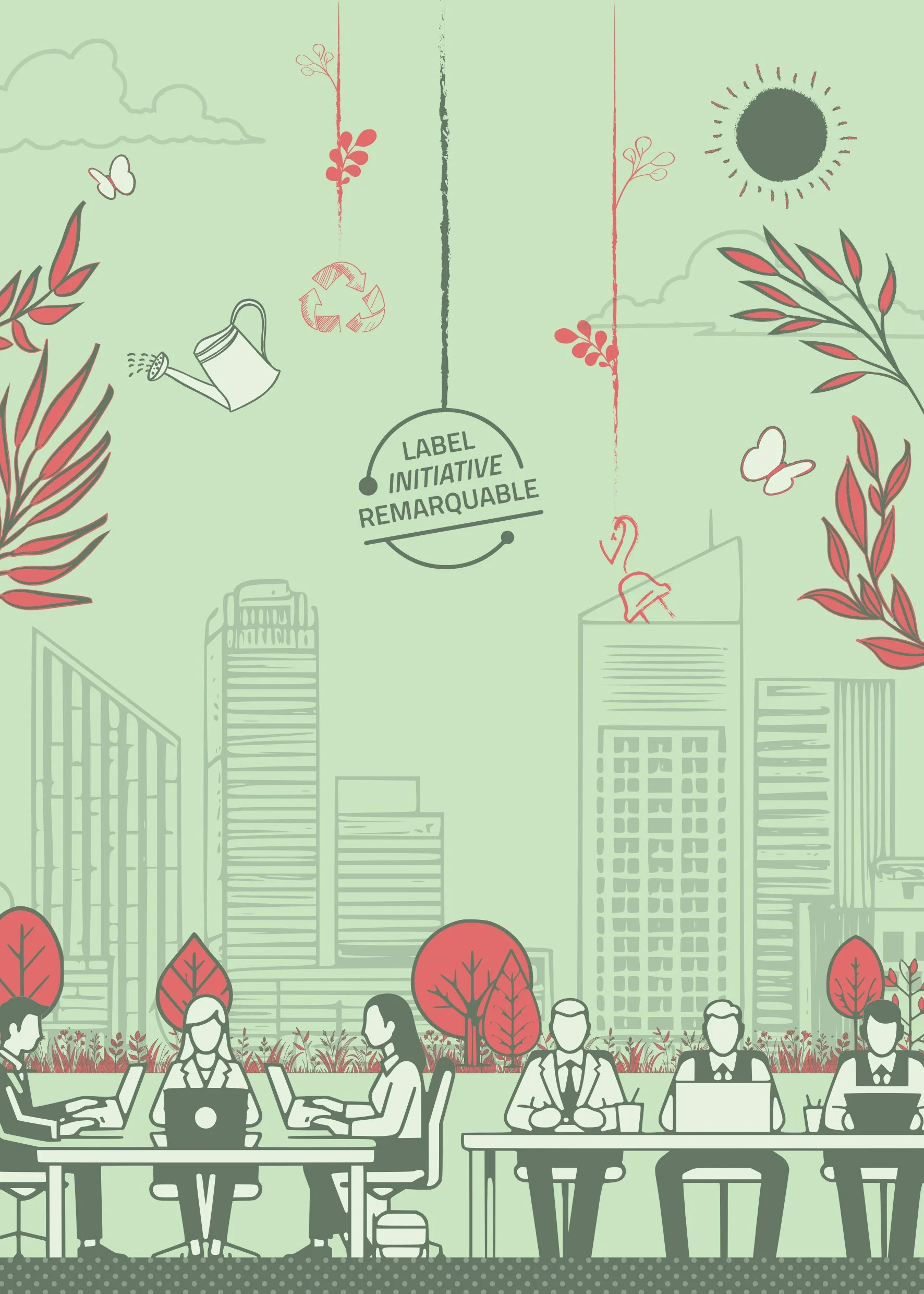 Illustration développement durable et engagement urbain