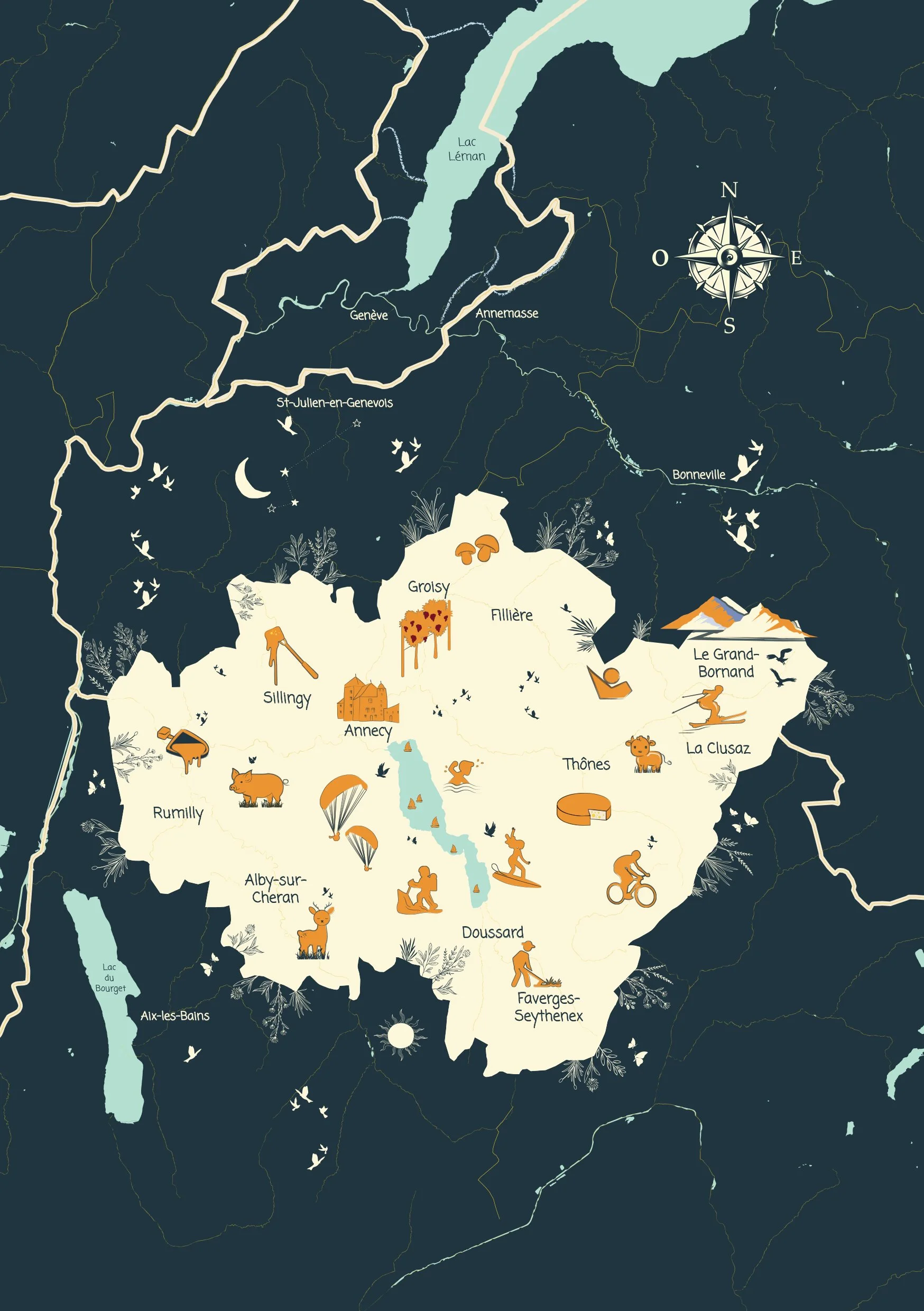 Illustration - Carte Annecy