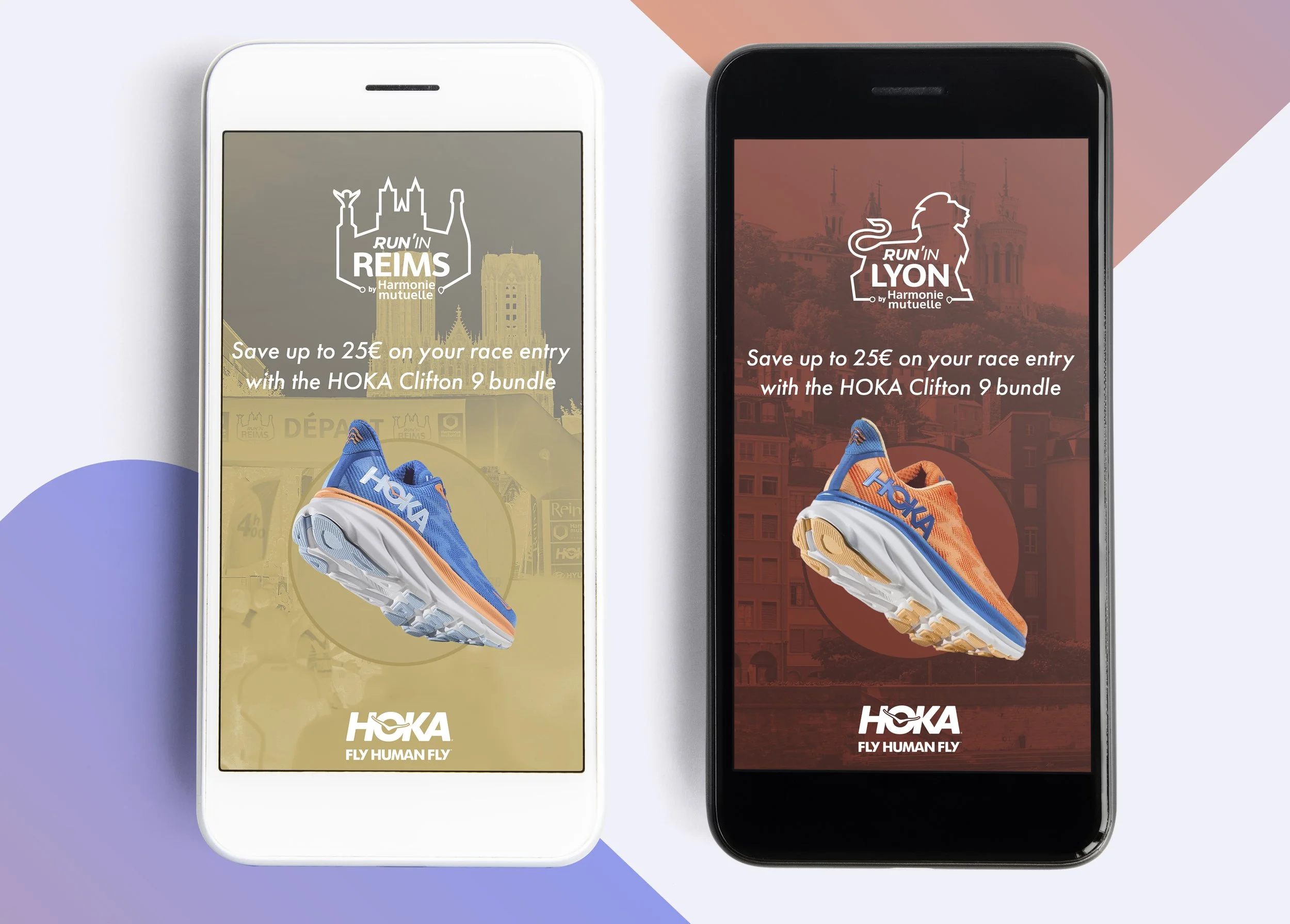 Desig digital visuels mobile HOKA