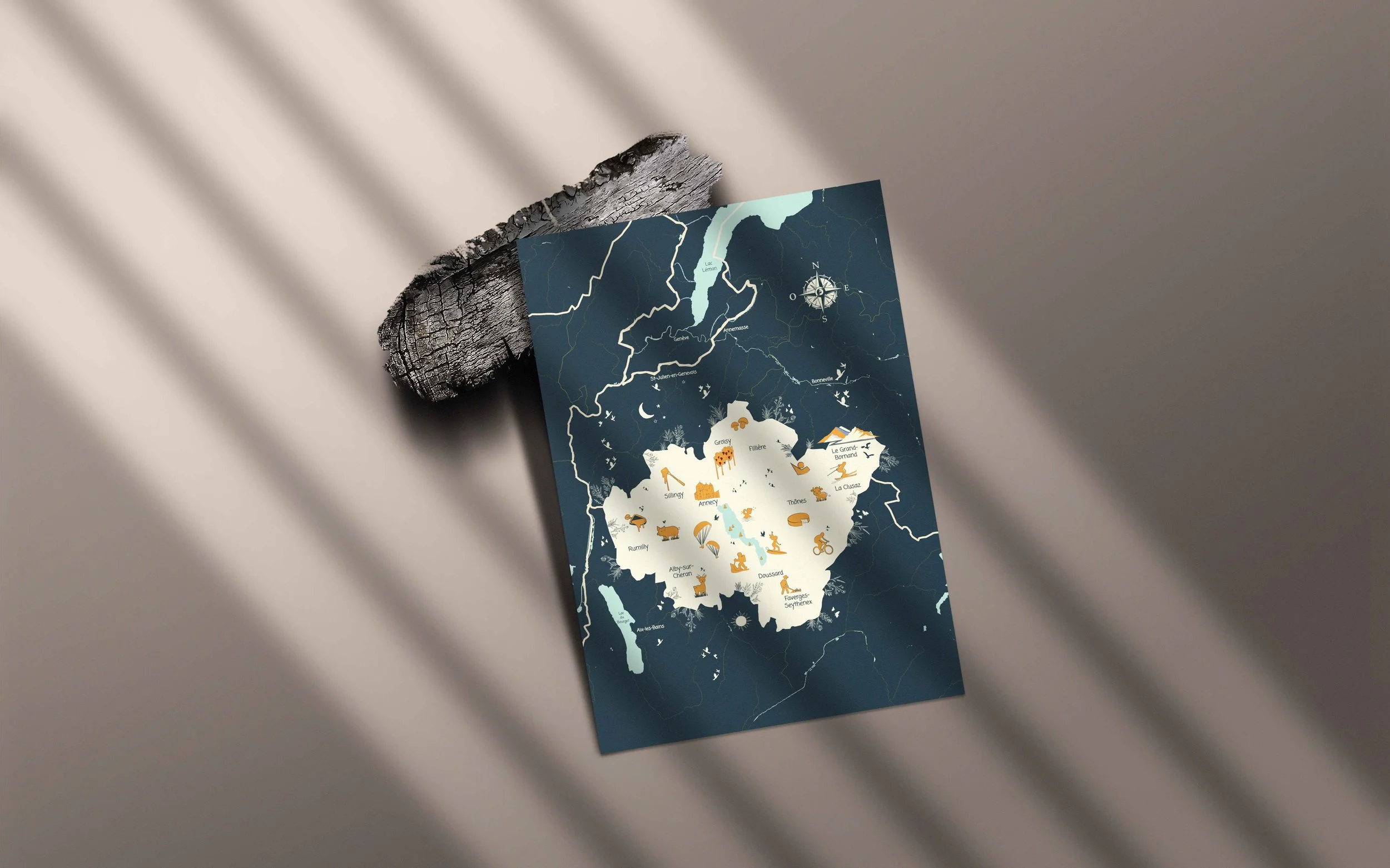 Illustration - Carte Annecy Haute Savoie