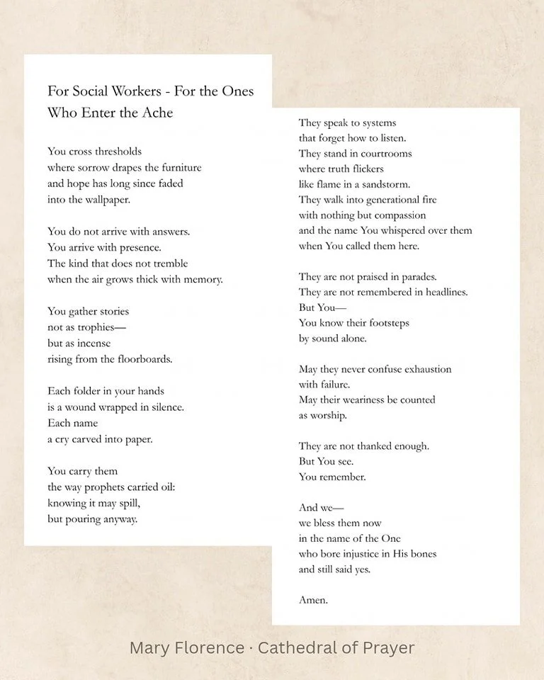 There are people who step into pain
that is not theirs to fix
but still choose to enter.
This blessing is for those
who walk into the ache and remain.

🤍

#prayerwriting
#christianpoetry
#devotionalwords
#quietfaith
#sacredstillness
#contemplativefa