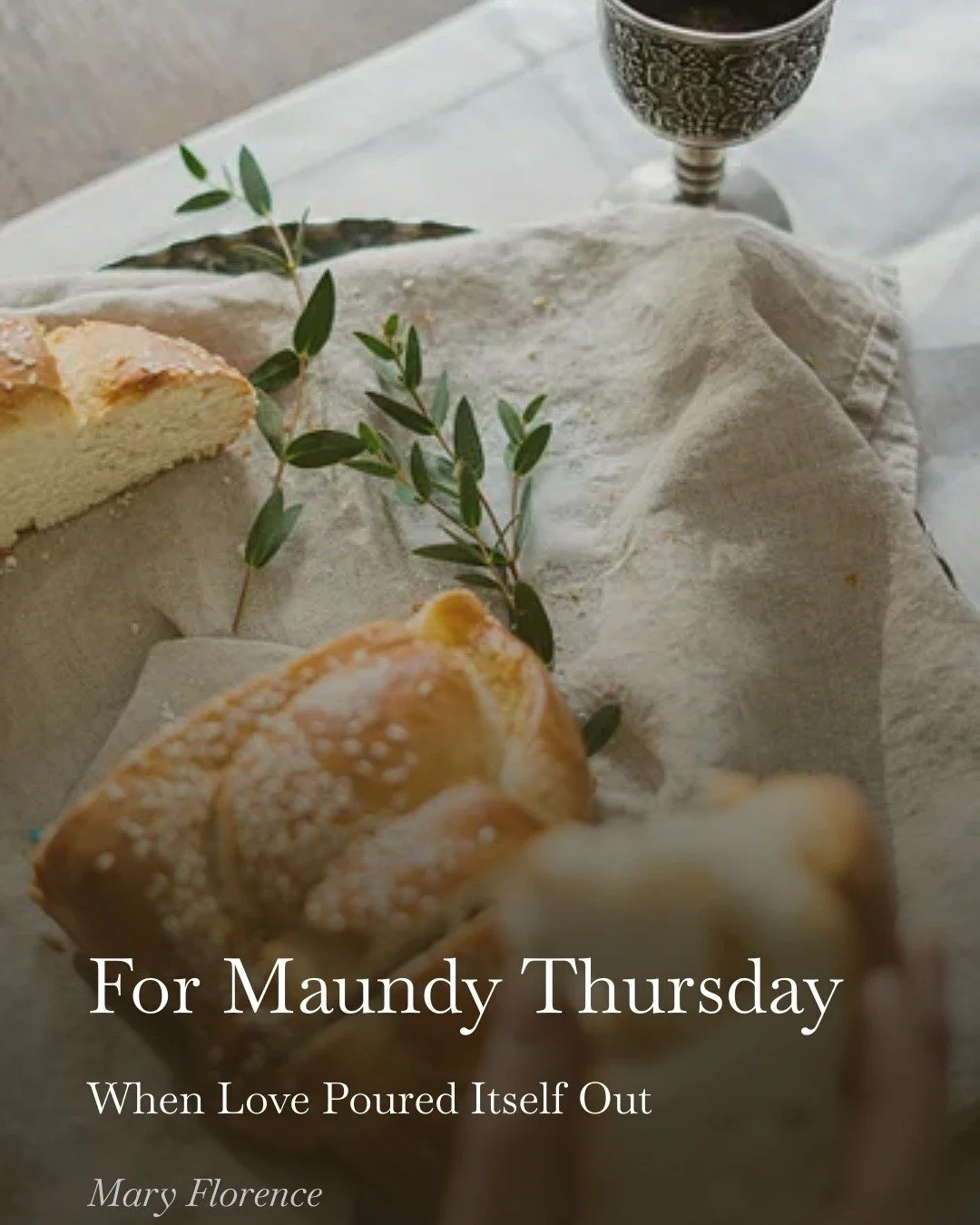 "This is My body&mdash;
given before it was taken.
Love poured out
before the breaking began."

Before the cross&mdash;
there was a table.
Before the suffering&mdash;
there was love, already given.
Maundy Thursday.
Full reflection on Substa