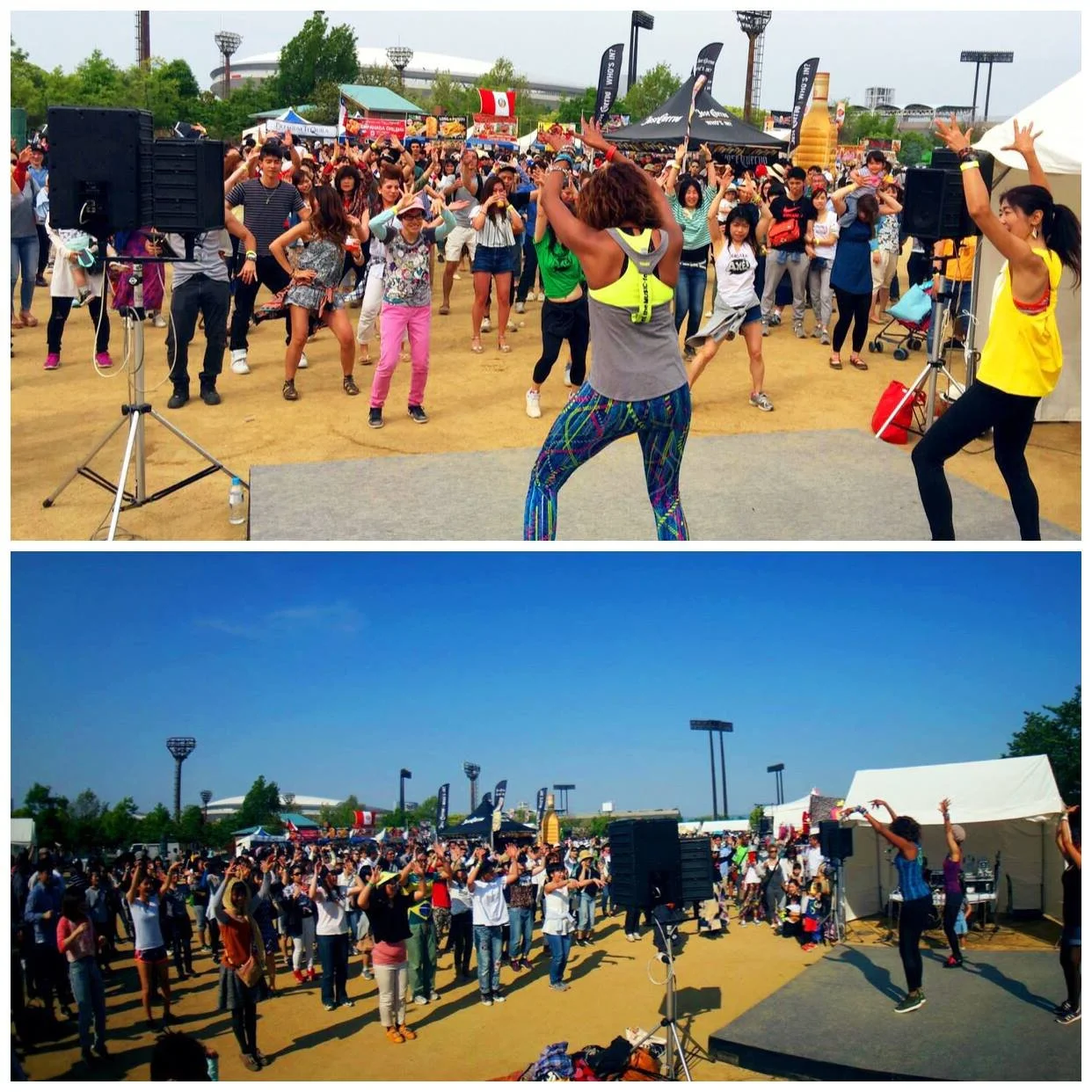 Outdoor Zumba at the Cinco De Mayo event in Osaka, Japan.