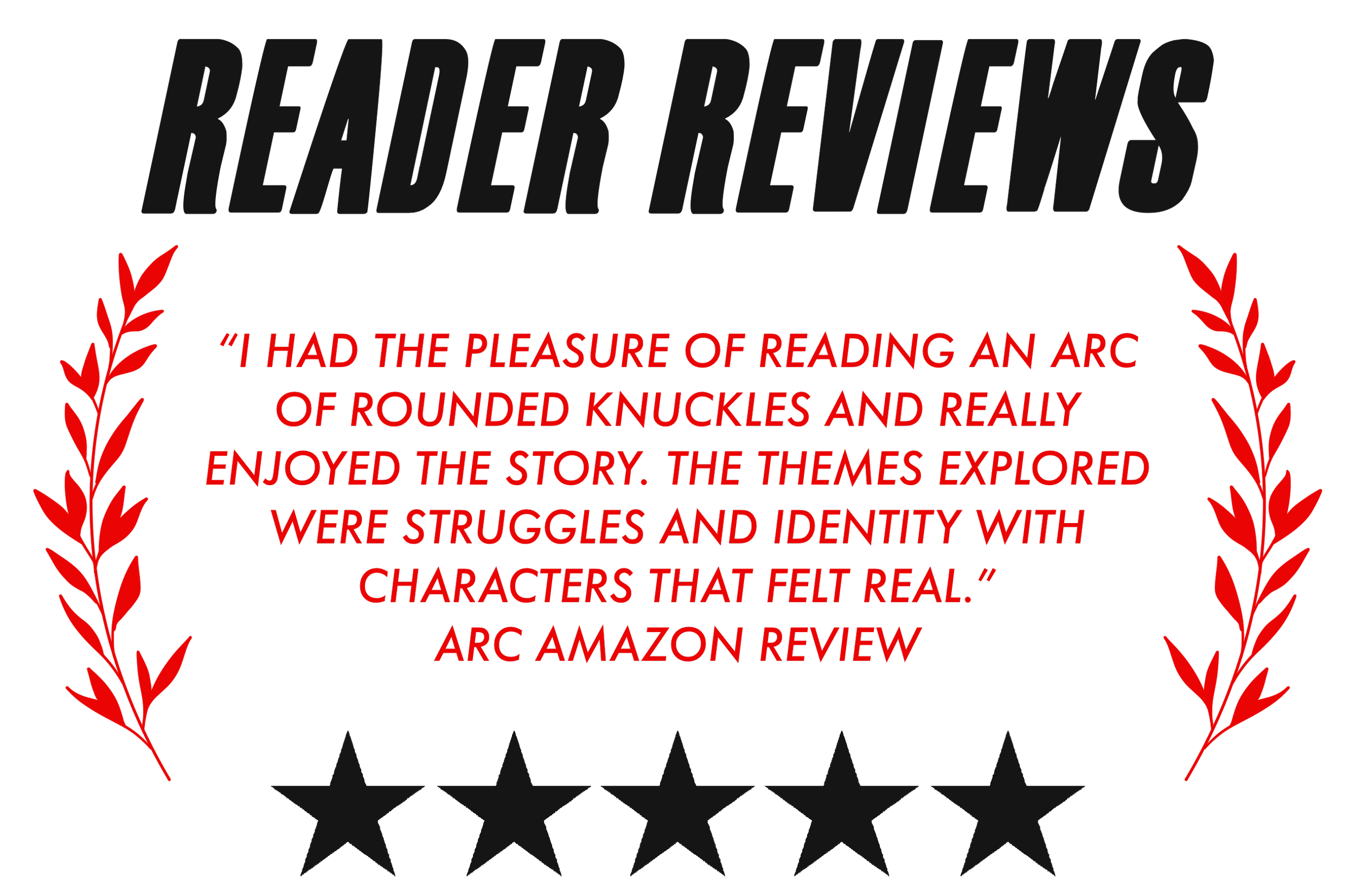 “I HAD THE PLEASURE OF READING AN ARC OF ROUNDED KNUCKLES AND REALLY ENJOYED THE STORY. THE THEMES EXPLORED WERE STRUGGLES AND IDENTITY WITH CHARACTERS THAT FELT REAL.”
ARC AMAZON REVIEW