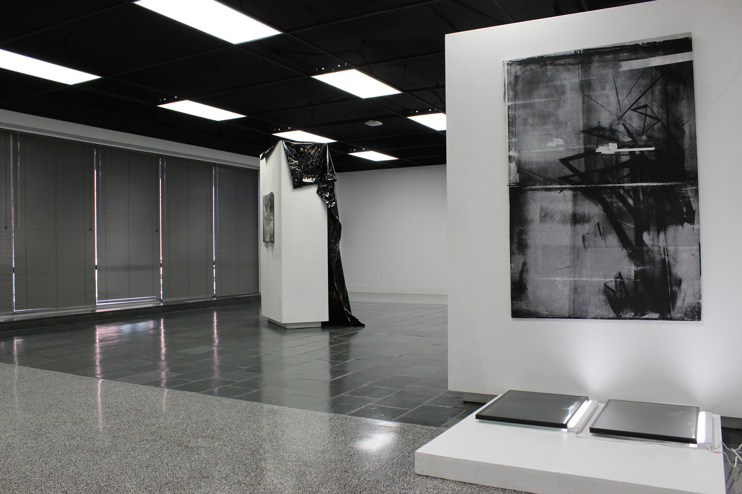  Acrylic ink, iridescent powdered pigments 