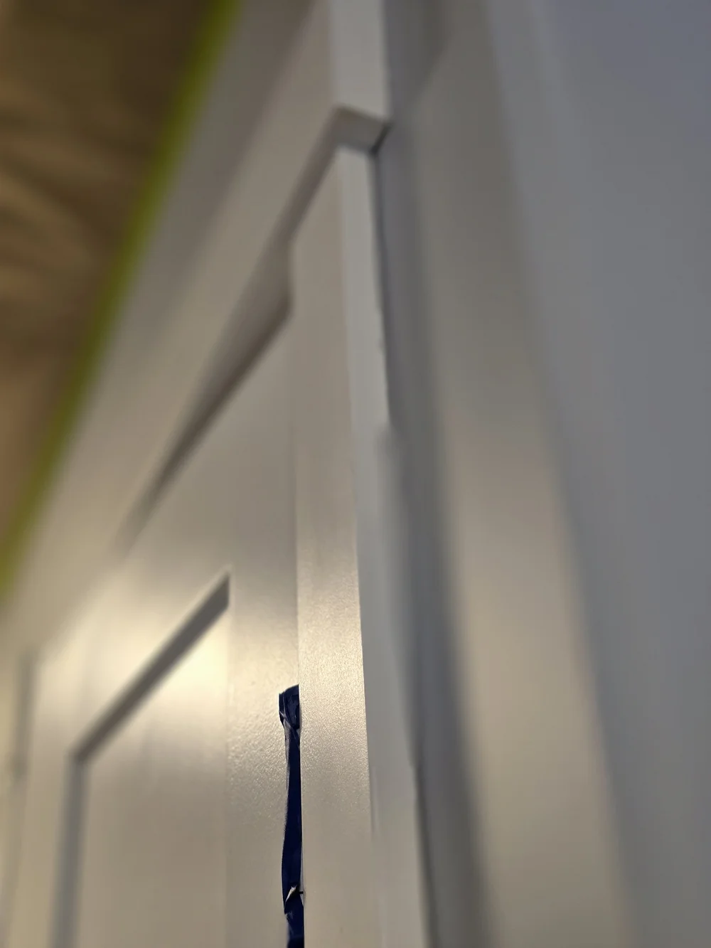 White door trim detail on a Nick’s Paint Works interior project