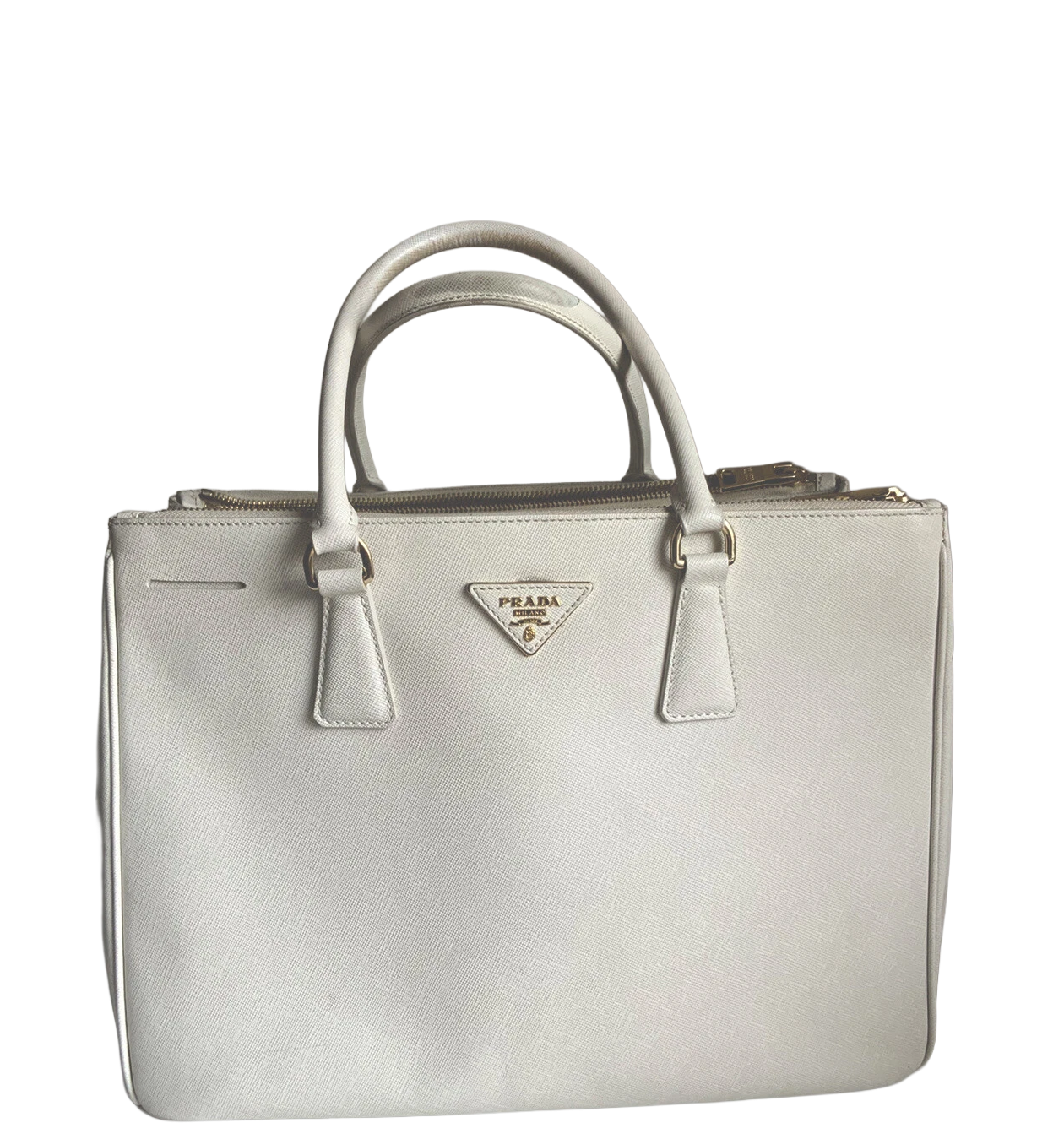 PRADA GALLERIA OFF WHITE SAFFIANO LEATHER MEDIUM BAG