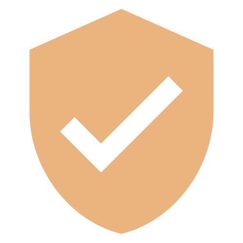 Shield with a checkmark indicating security or protection.