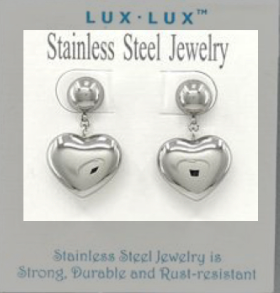 Ivy Fashion Silver Heart Earrings