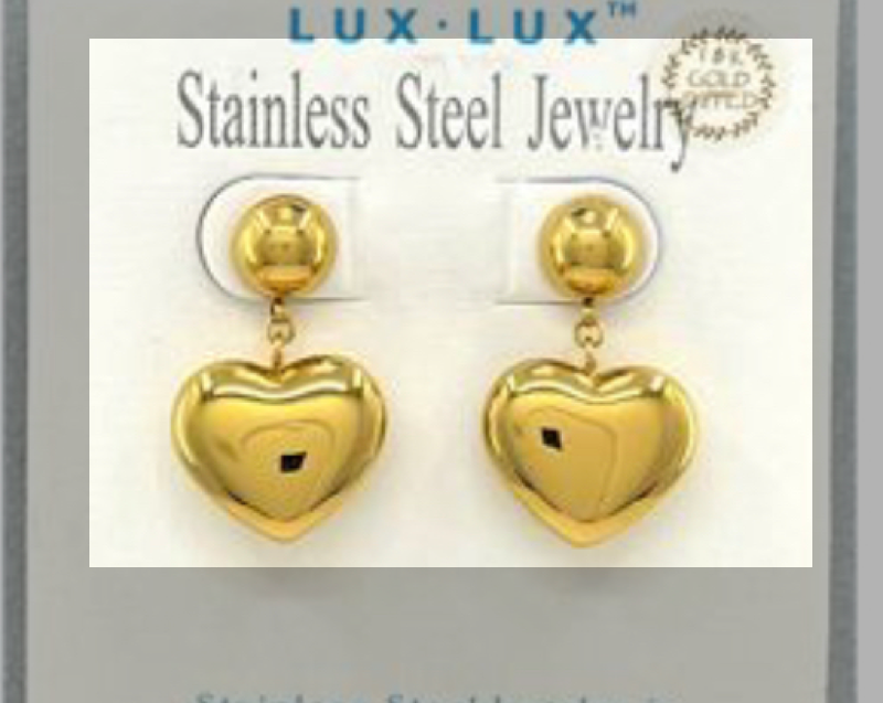 Ivy Fashion Gold Heart Earrings