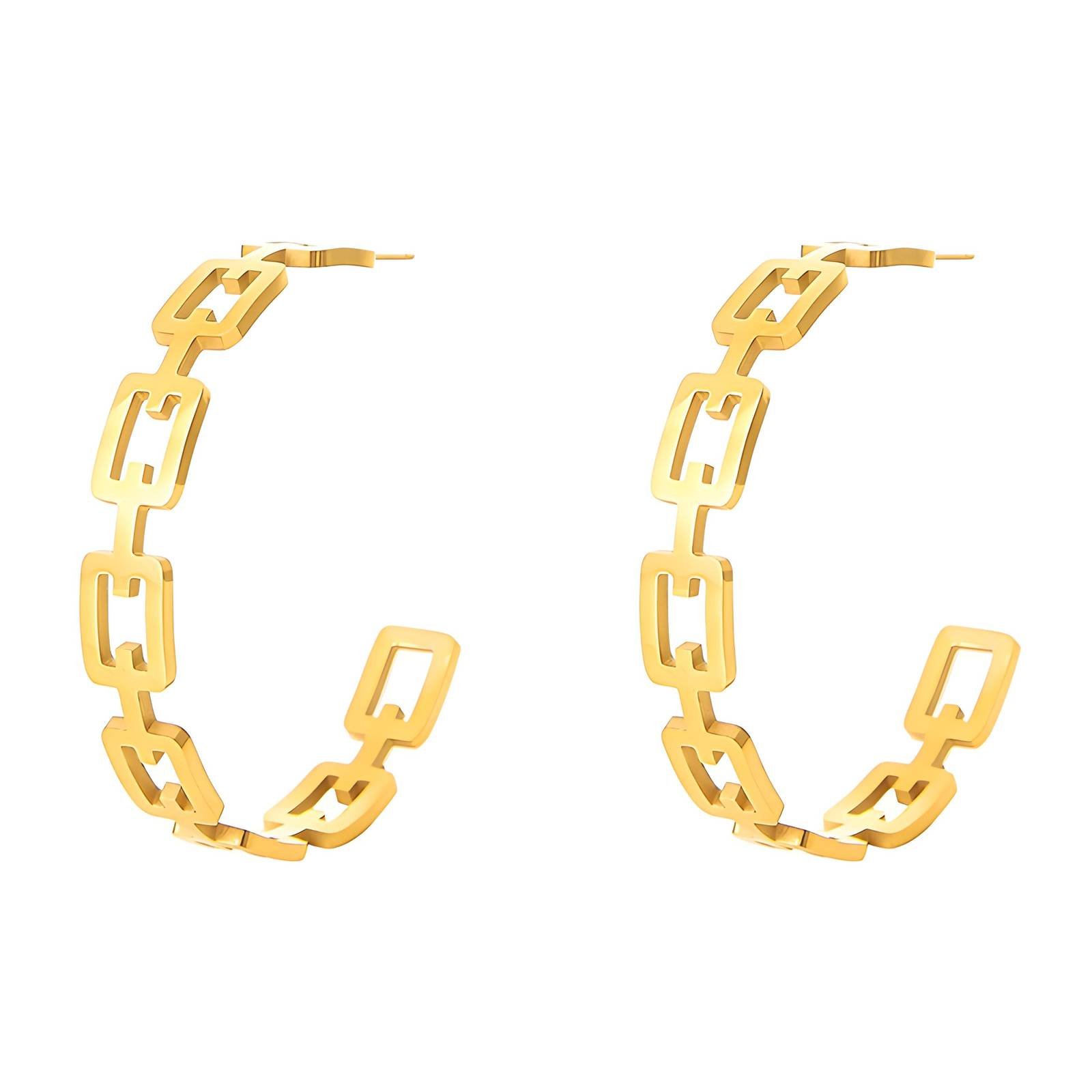 18K Gold Plated Stainless Steel " Geometric" Earrings