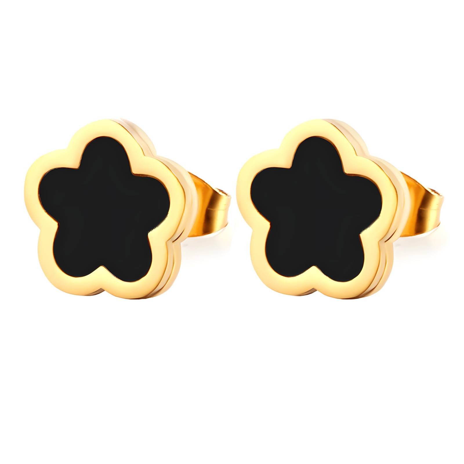 18K gold plated Stainless steel "Flowers" earrings