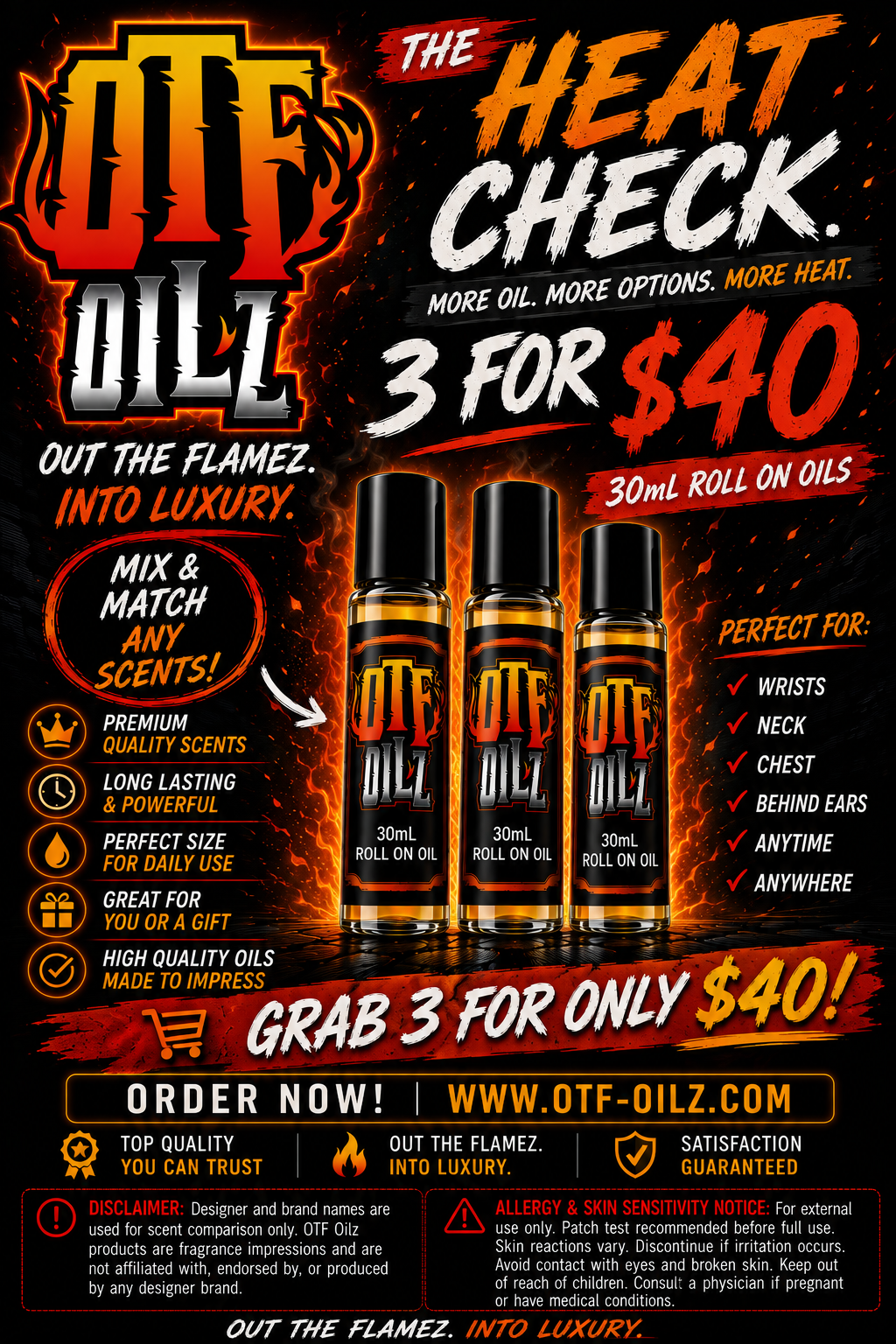 The Heat Check Bundle (3 30ml Bottles for $40)