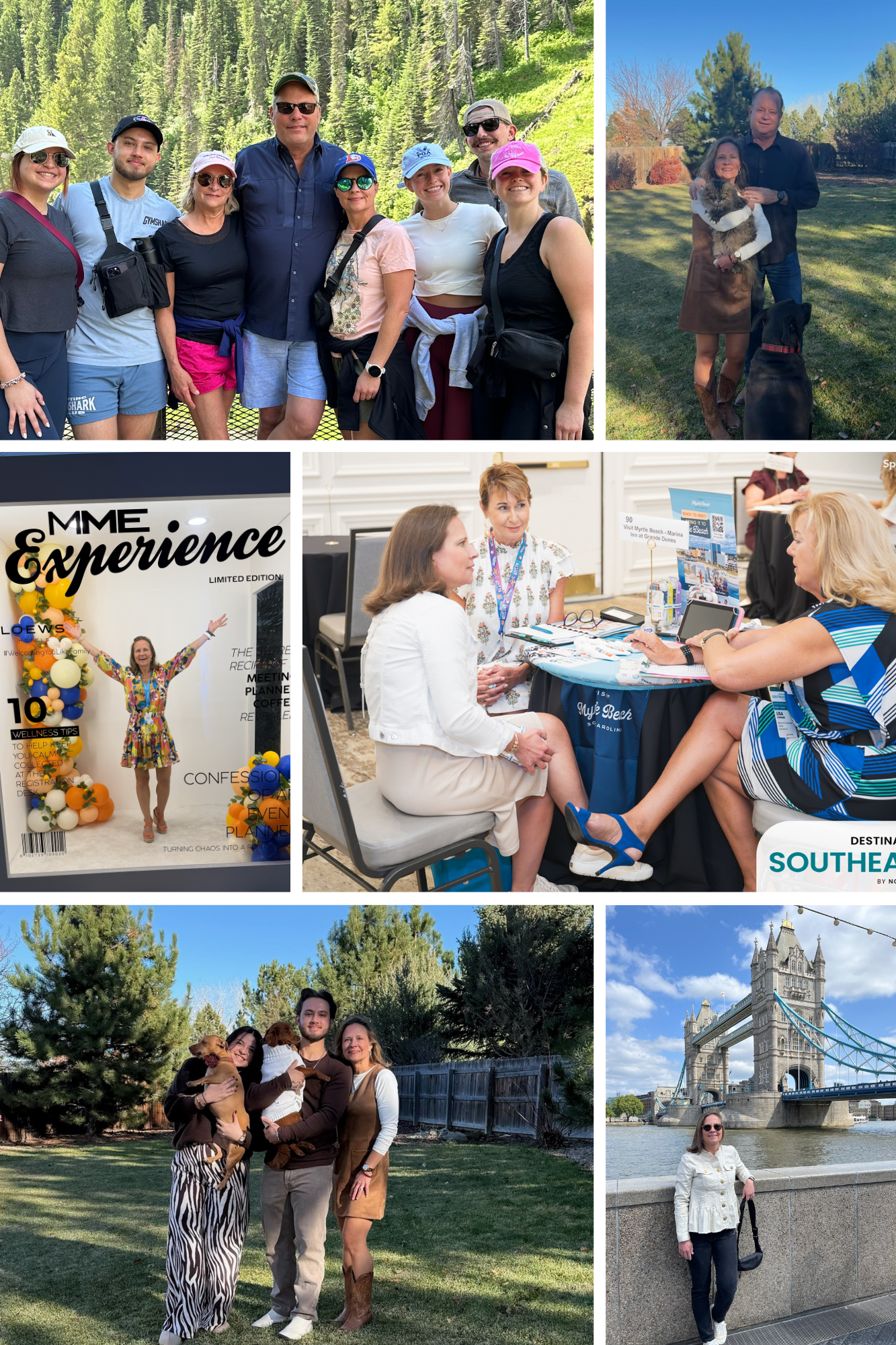 Photos of me with family, traveling and industry events.