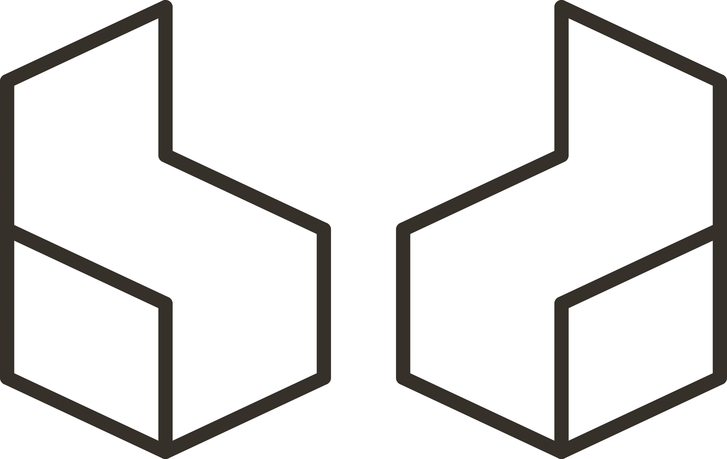 Disegno di un cubo tridimensionale con linee nere su sfondo nero