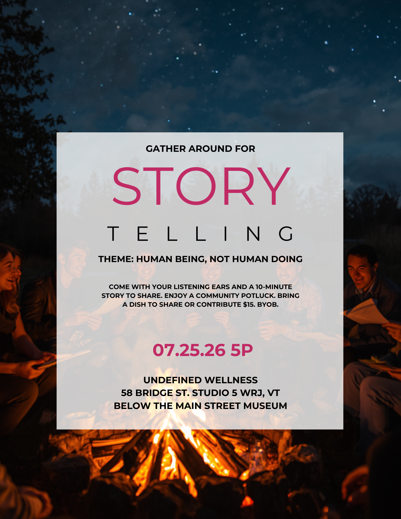Storytelling & Potluck