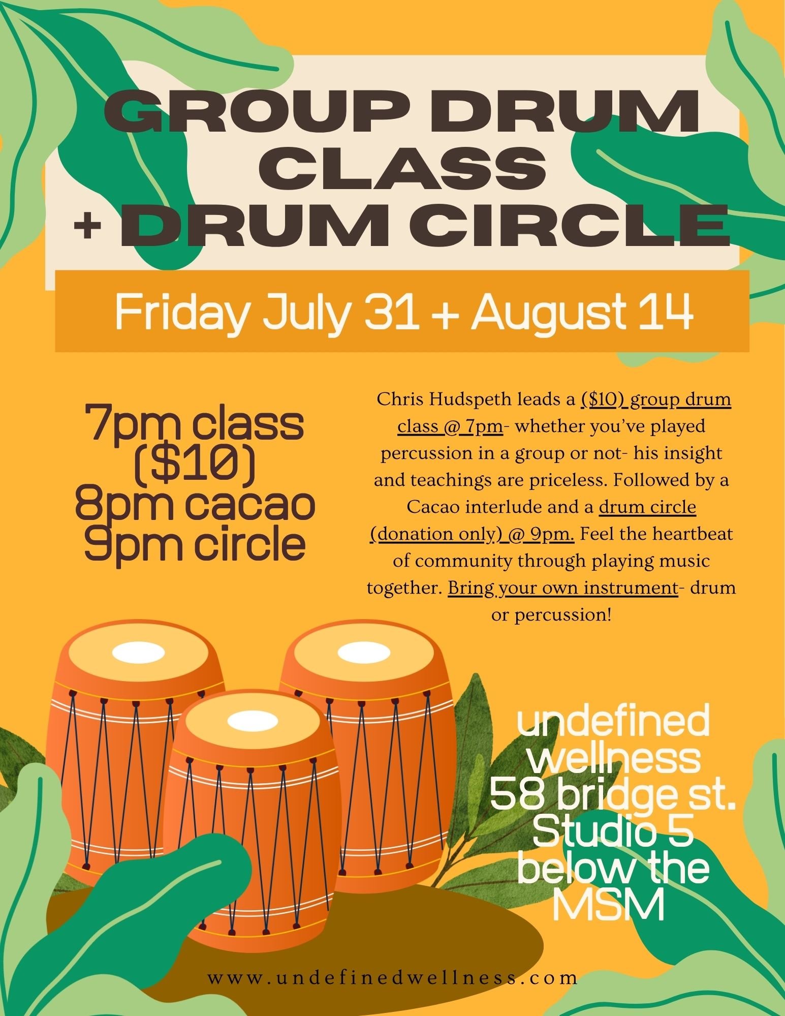 Drum Class + Circle