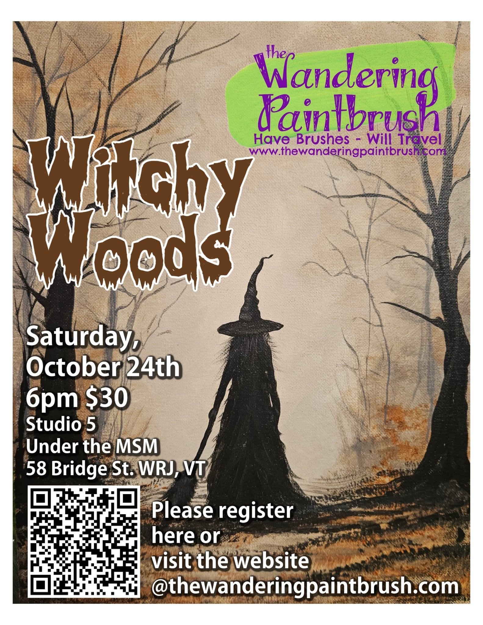 Wandering Paintbrush Witchy Sip & Paint
