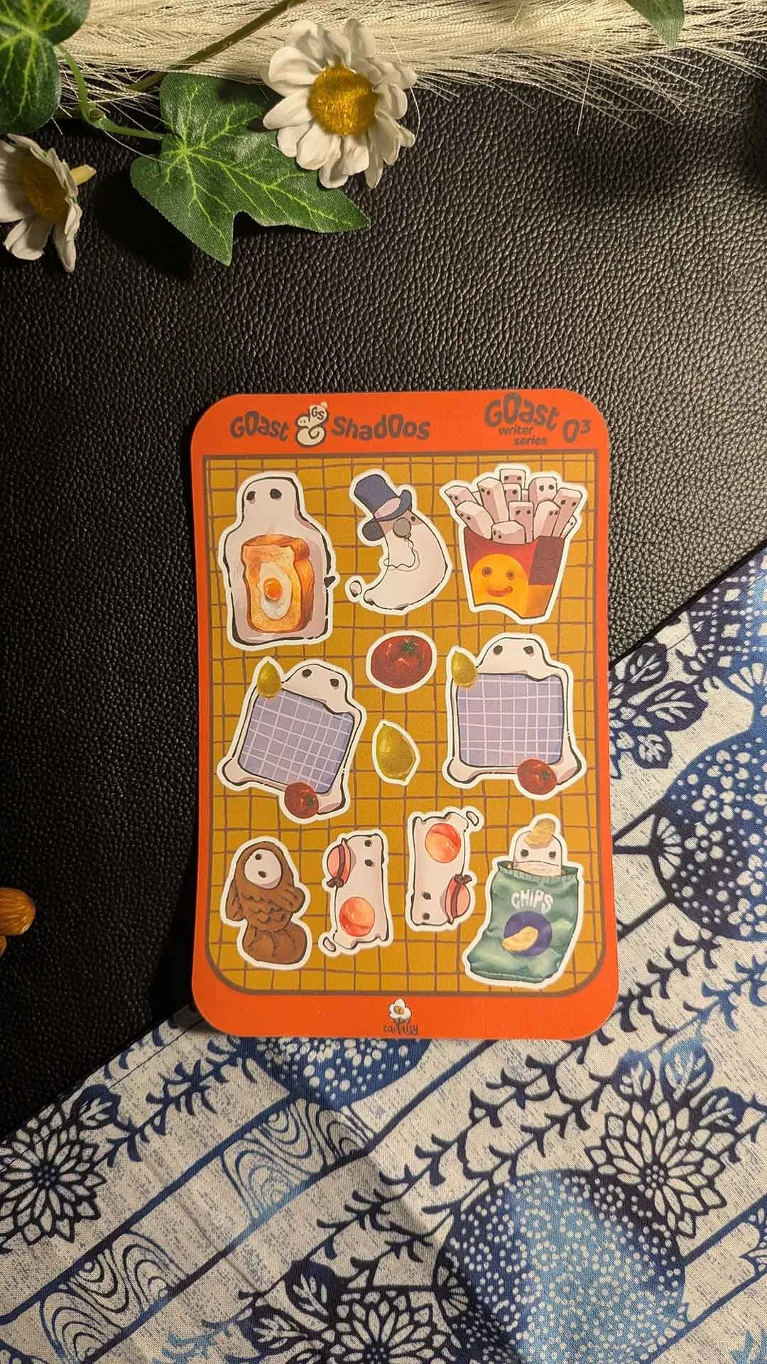 Goast & Shadoos: Goast Writer Series Set 03|  Vinyl Sticker Sheet set 3 | journaling inspiration