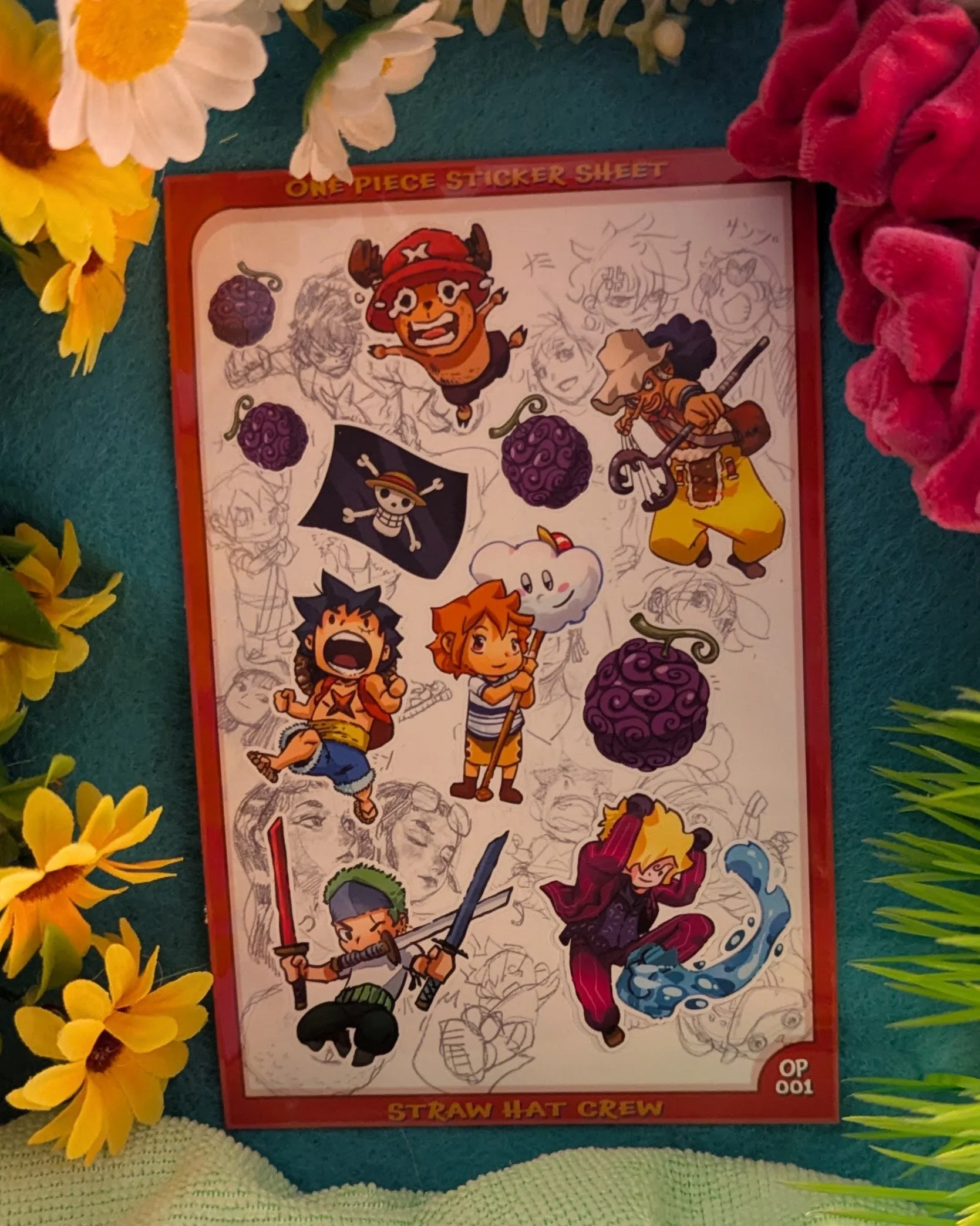 One Piece Sticker Sheet Straw Hat Crew