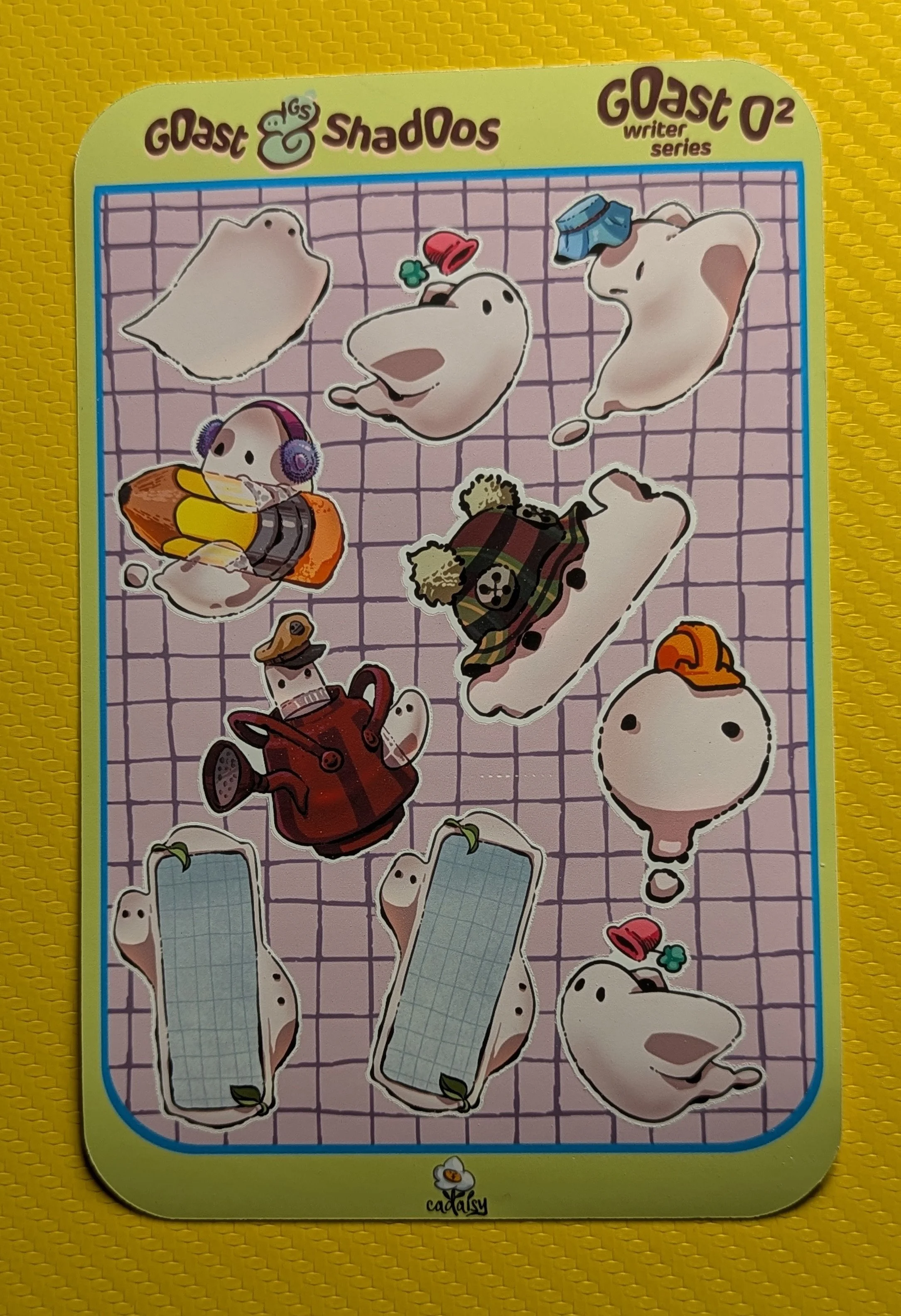 Goast & Shadoos 02, Goast writer journal series set 2: Vinyl sticker sheet | Journaling