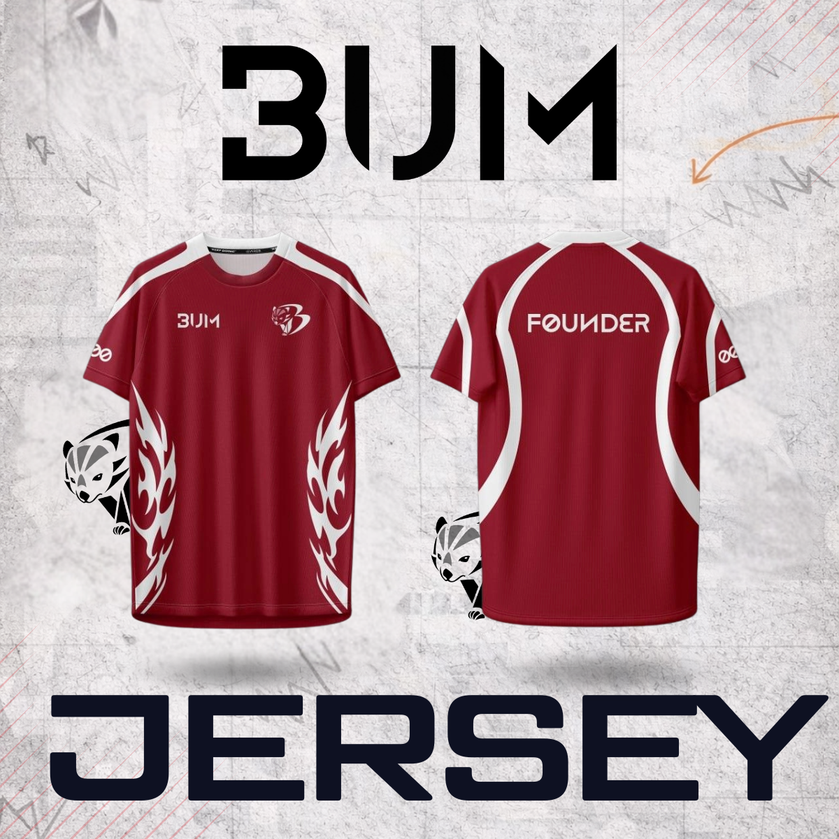 BUM Jersey - Founder 100 - Scarlet