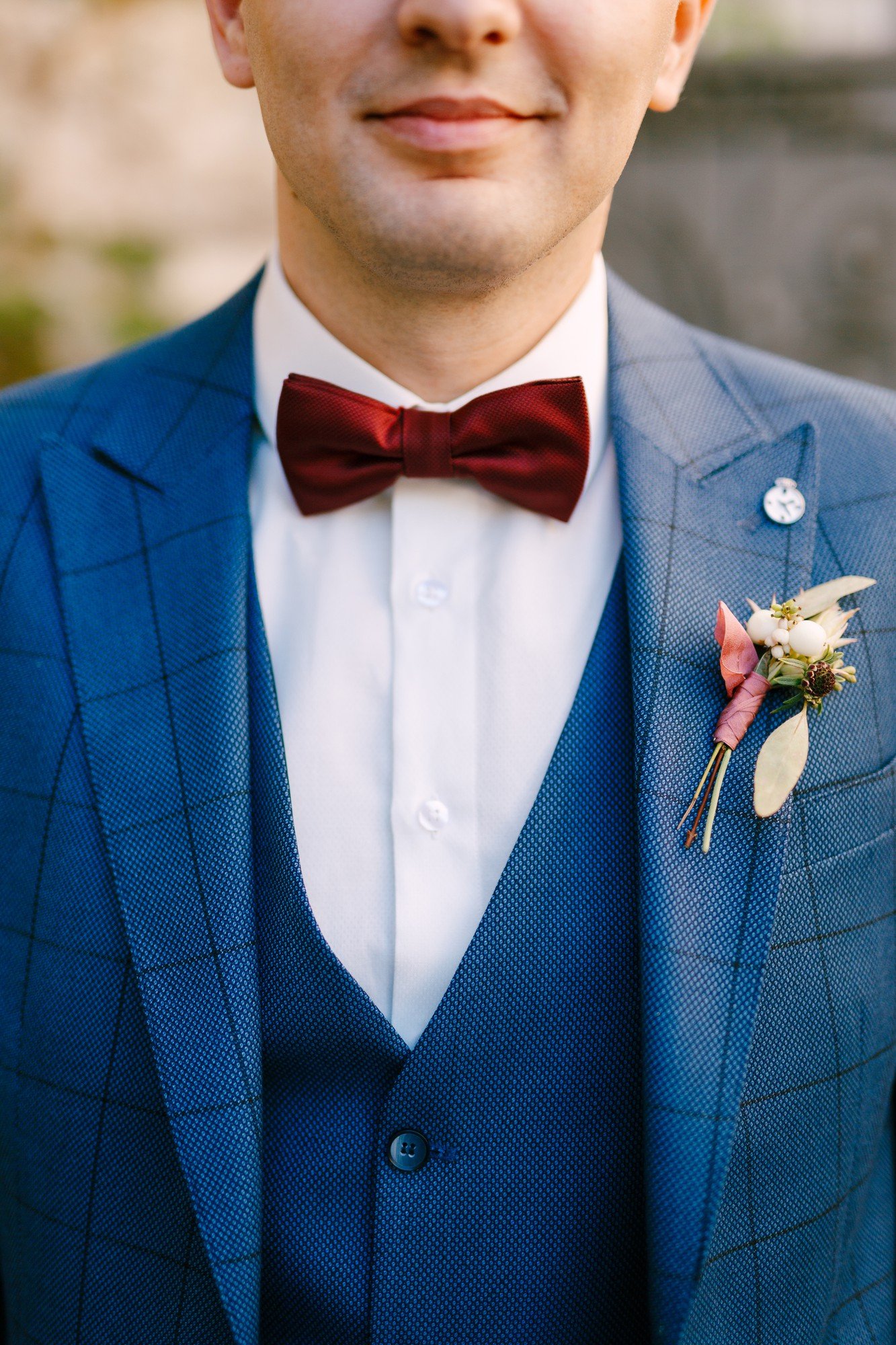 Coordinated Wedding Tie & Bow Tie Set