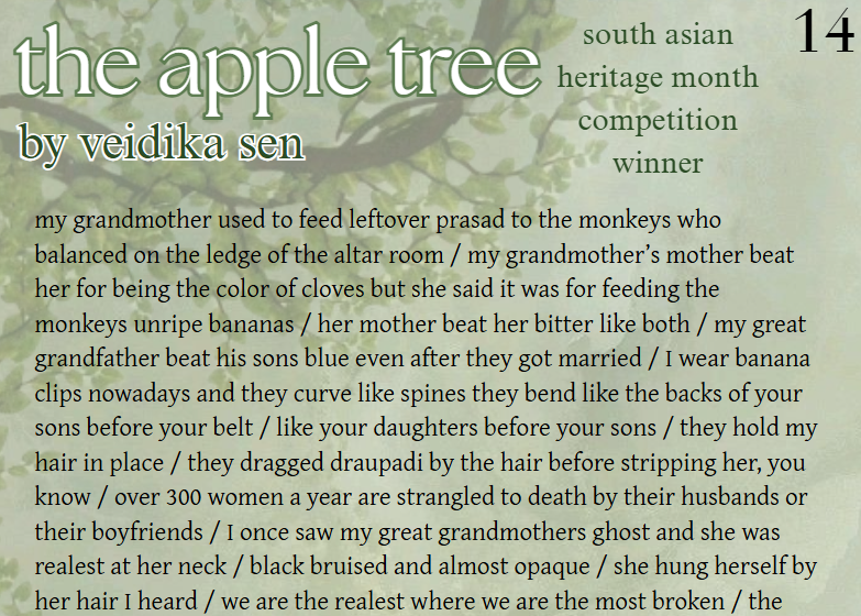 An Interview with Veidika Sen, SAHM Competition Winner and Poetry Contributor