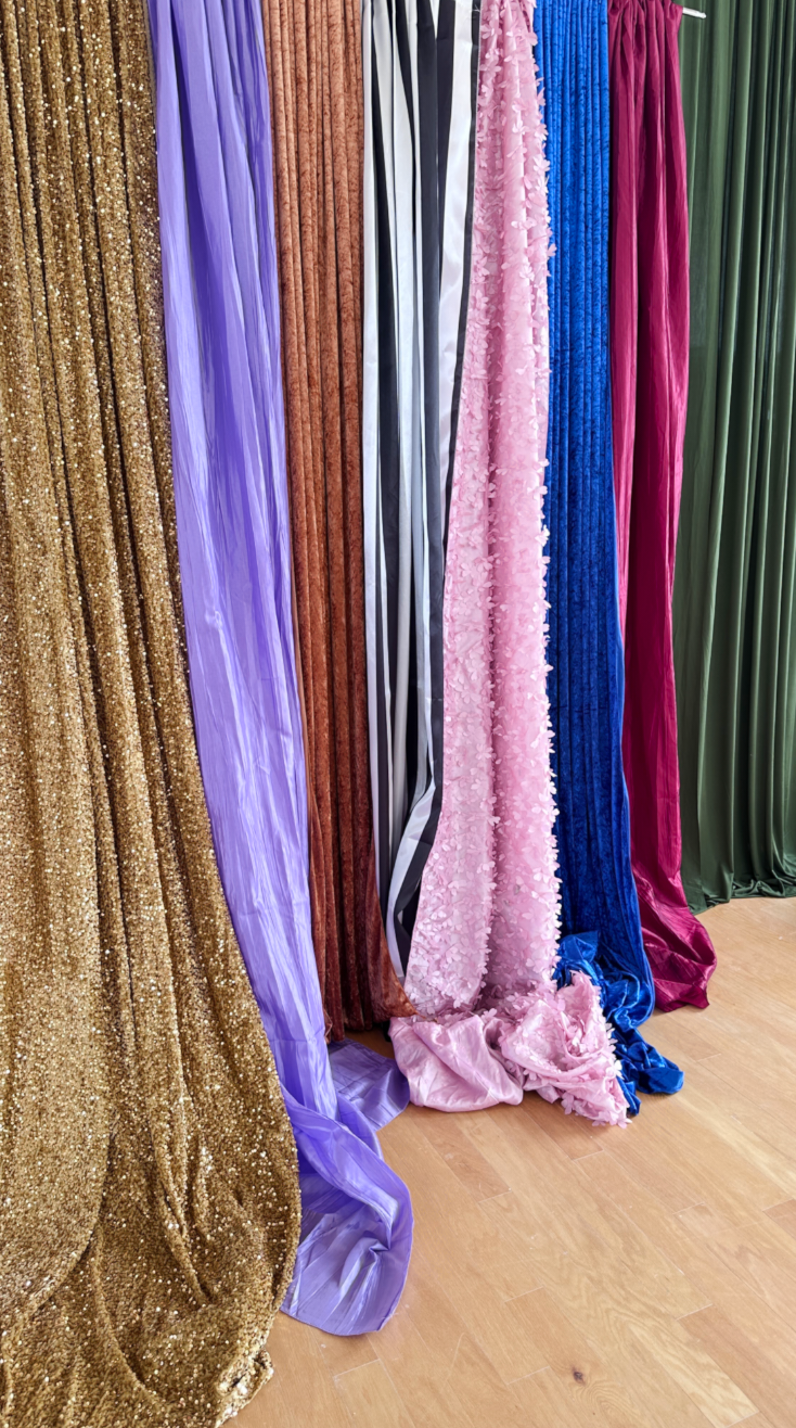 Various fabric backdrops