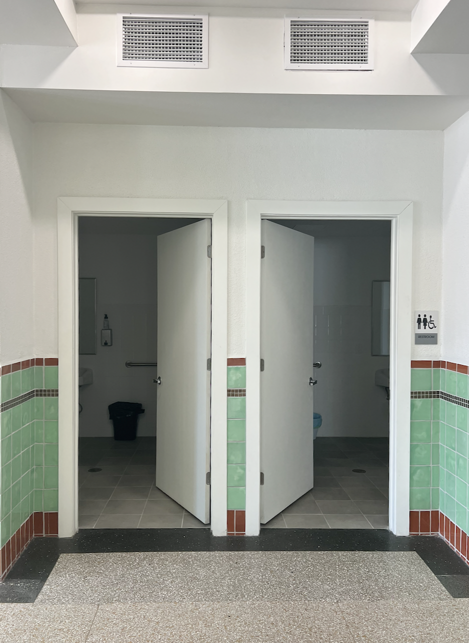 Restrooms on 1st floor