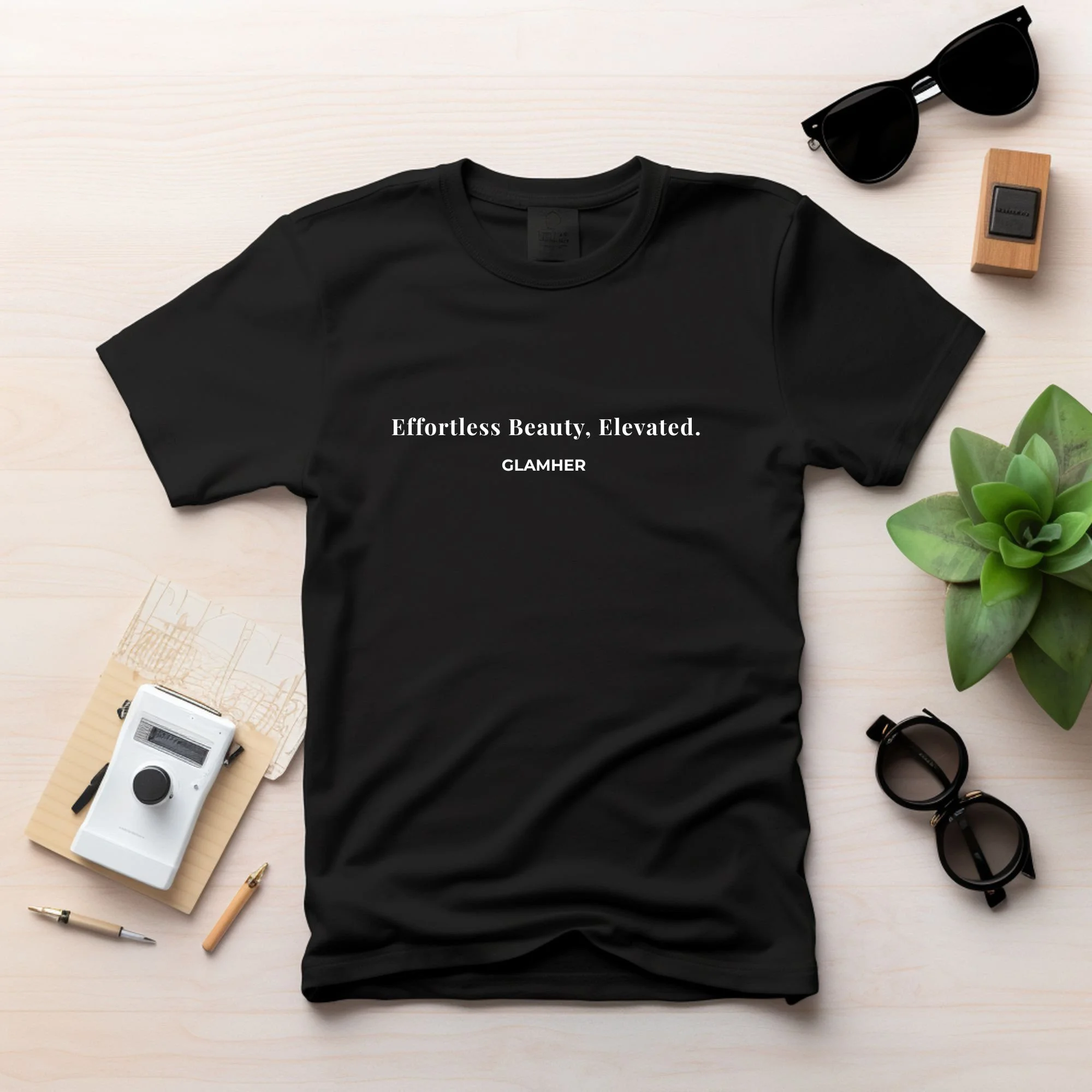 Effortless Beauty, Elevated Signature Tee - black