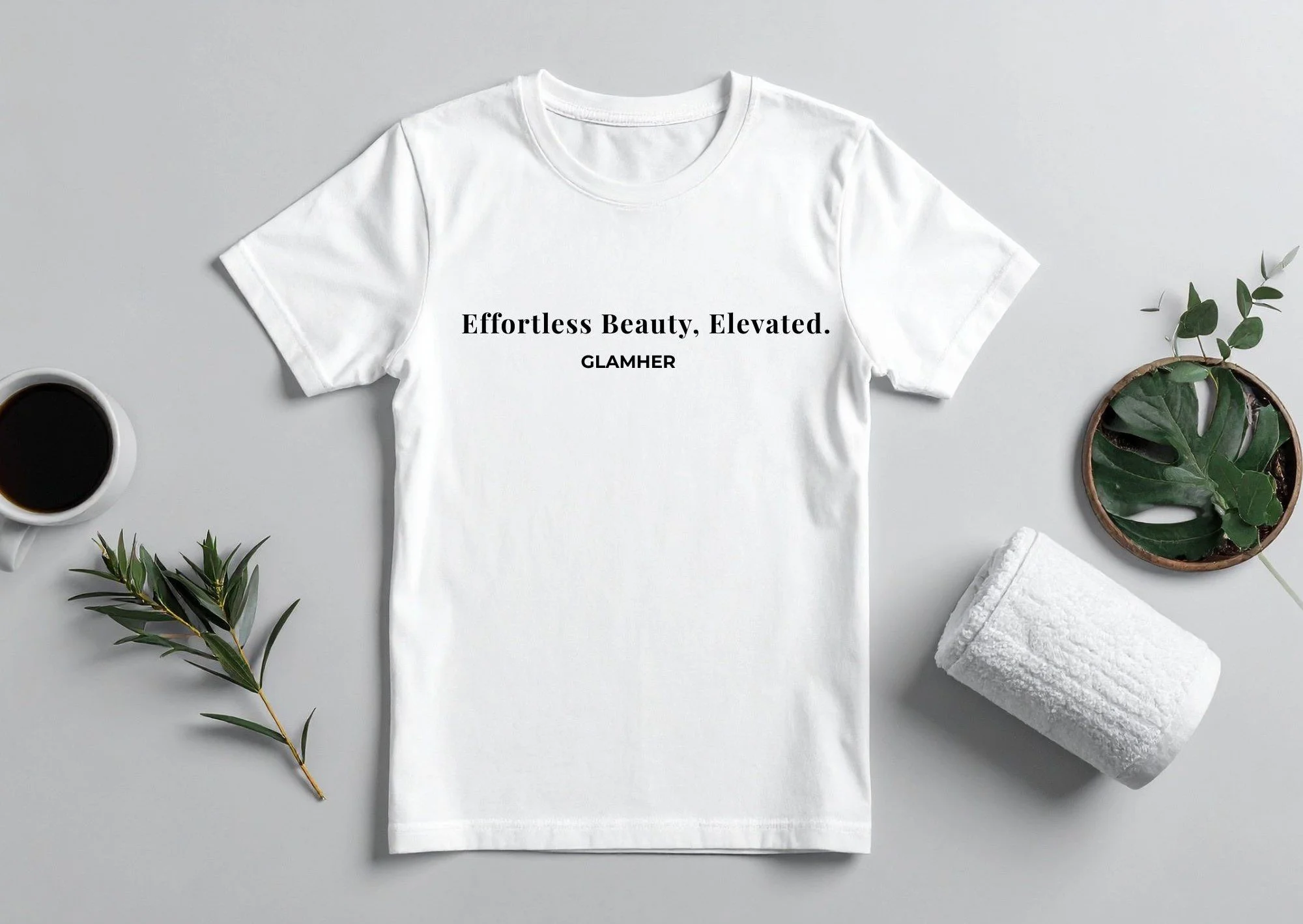 Effortless Beauty, Elevated Signature Tee - white