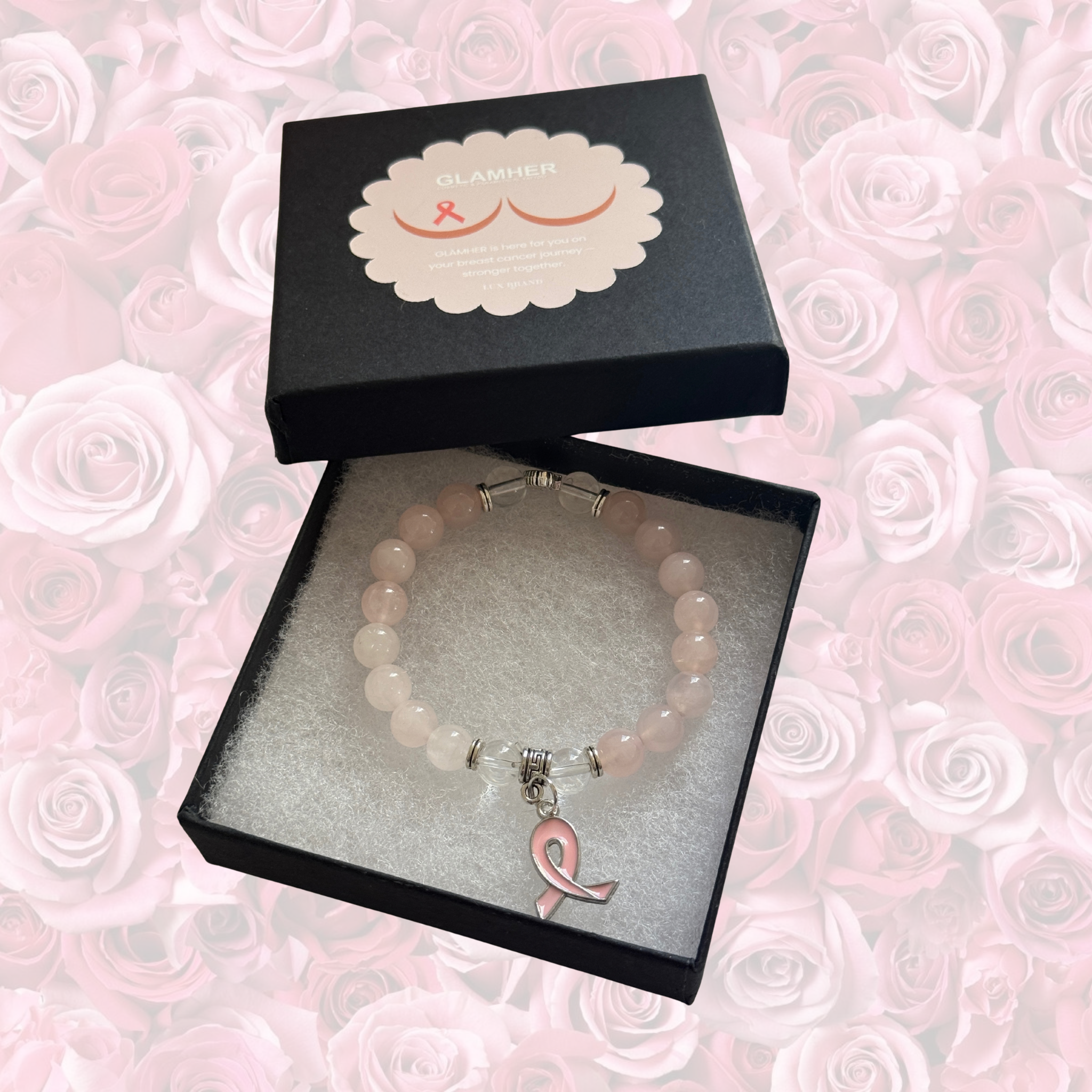 Crystal Healing Bracelet - Breast Cancer