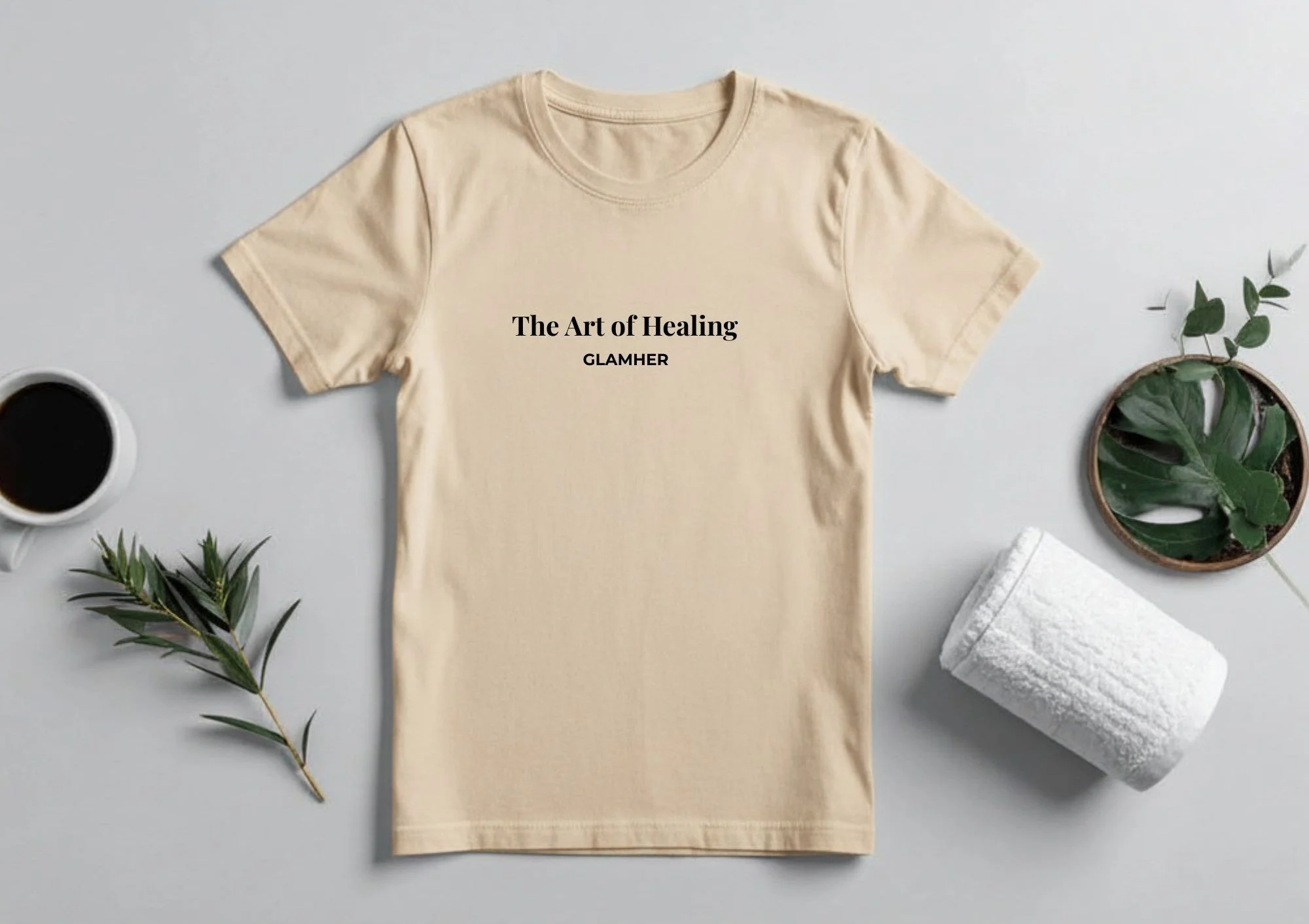 The Art of Healing Signature Tee - cream