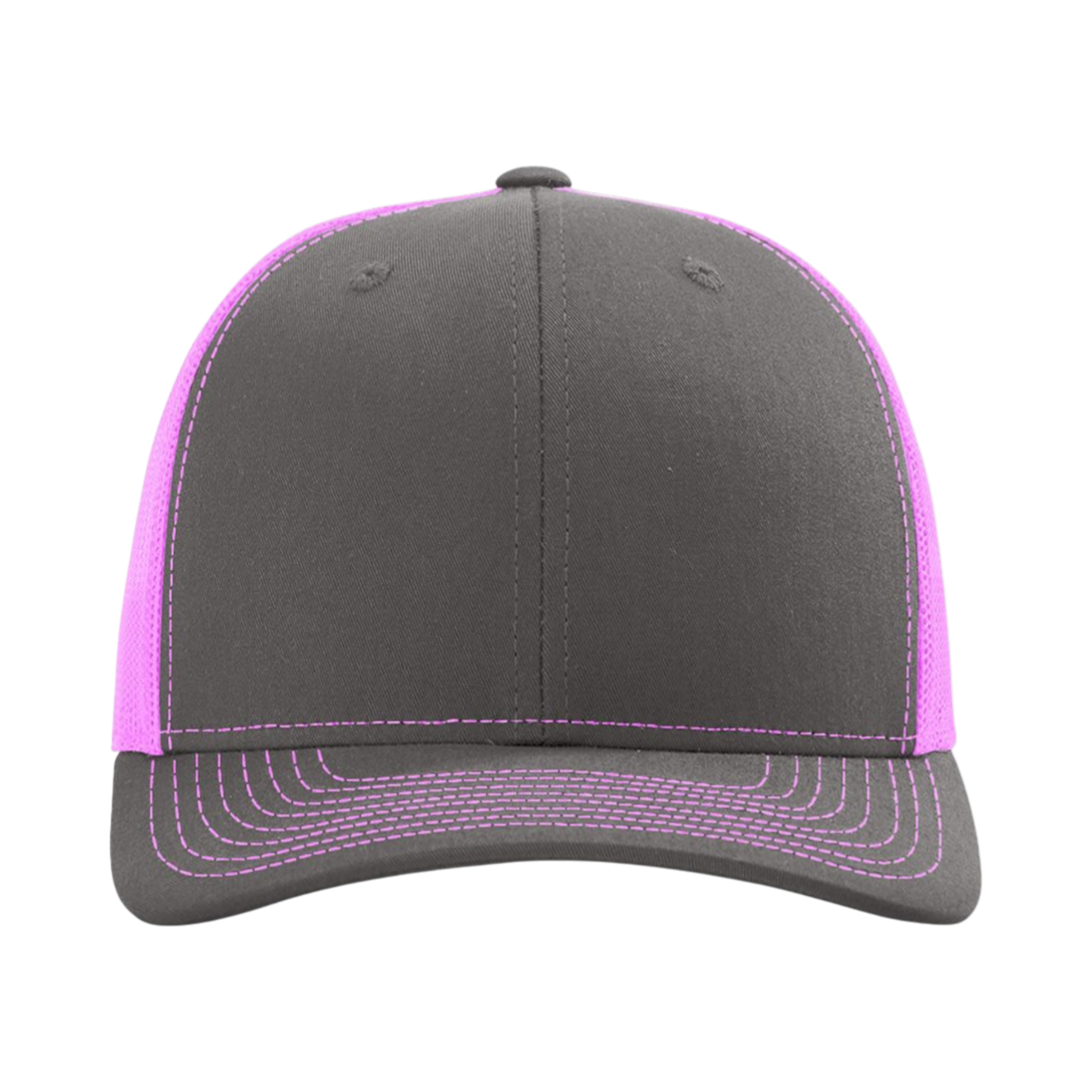 Richardson_112_Charcoal-_Neon_Pink_Front_High.png
