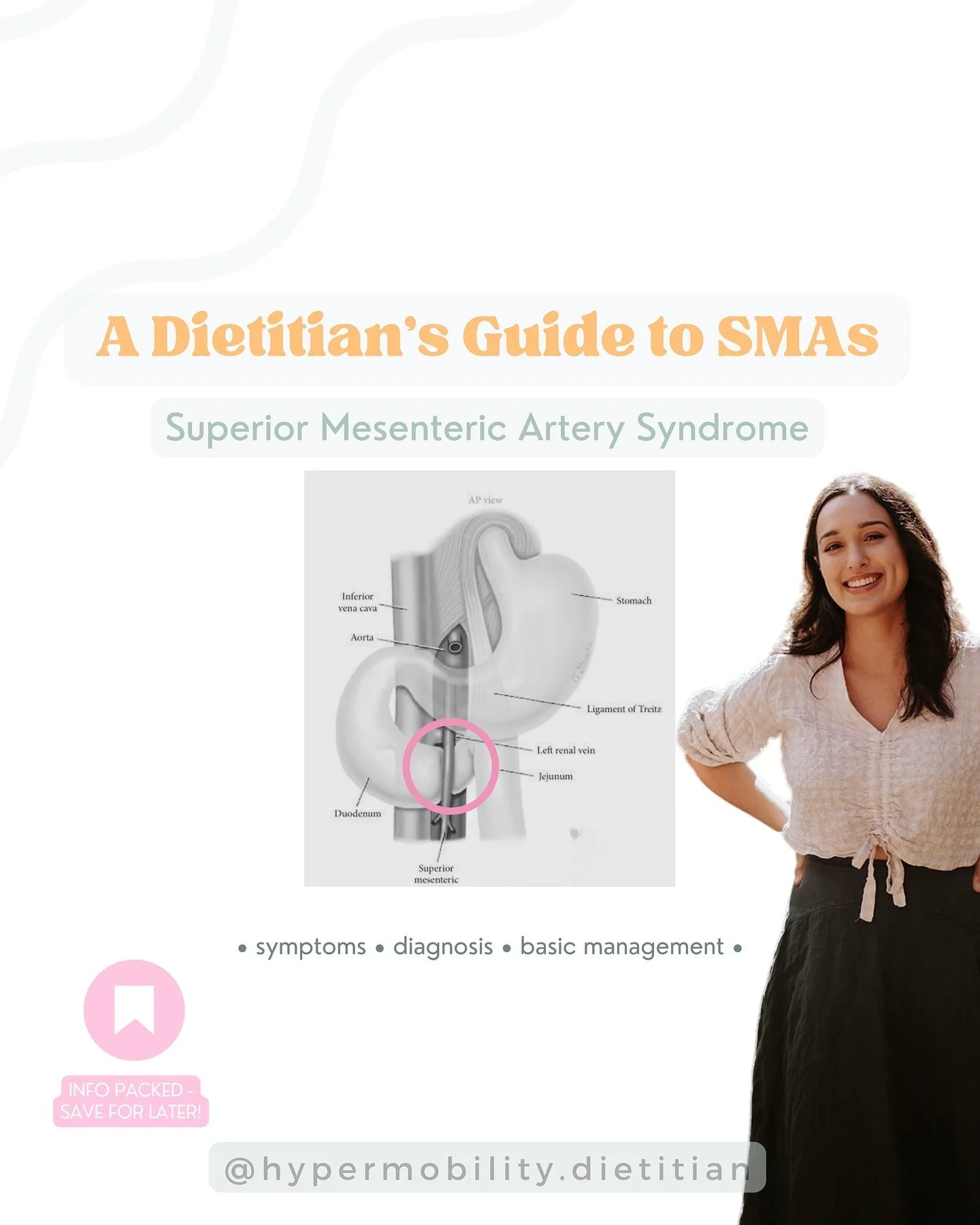 Superior Mesenteric Artery Syndrome: A Dietitian&rsquo;s Overview 🎗️💜

Vascular compression syndromes are rare, and only more recently being recognised as part of the hypermobile experience for some of us. Since learning that SMAs is a part of my h