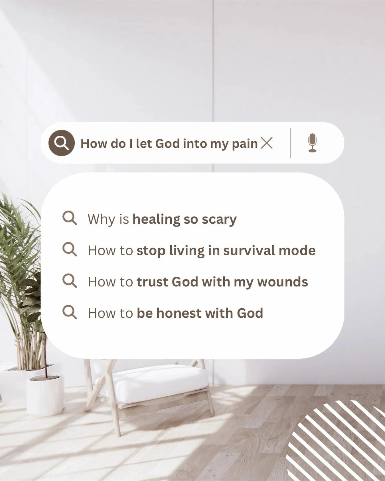 Dear Sister,
Healing starts when you stop hiding your pain from God.

You don&rsquo;t have to be strong first.
You don&rsquo;t have to be &ldquo;fixed&rdquo; first.
You just have to be honest.

God is not afraid of your wounds.
He meets you inside th